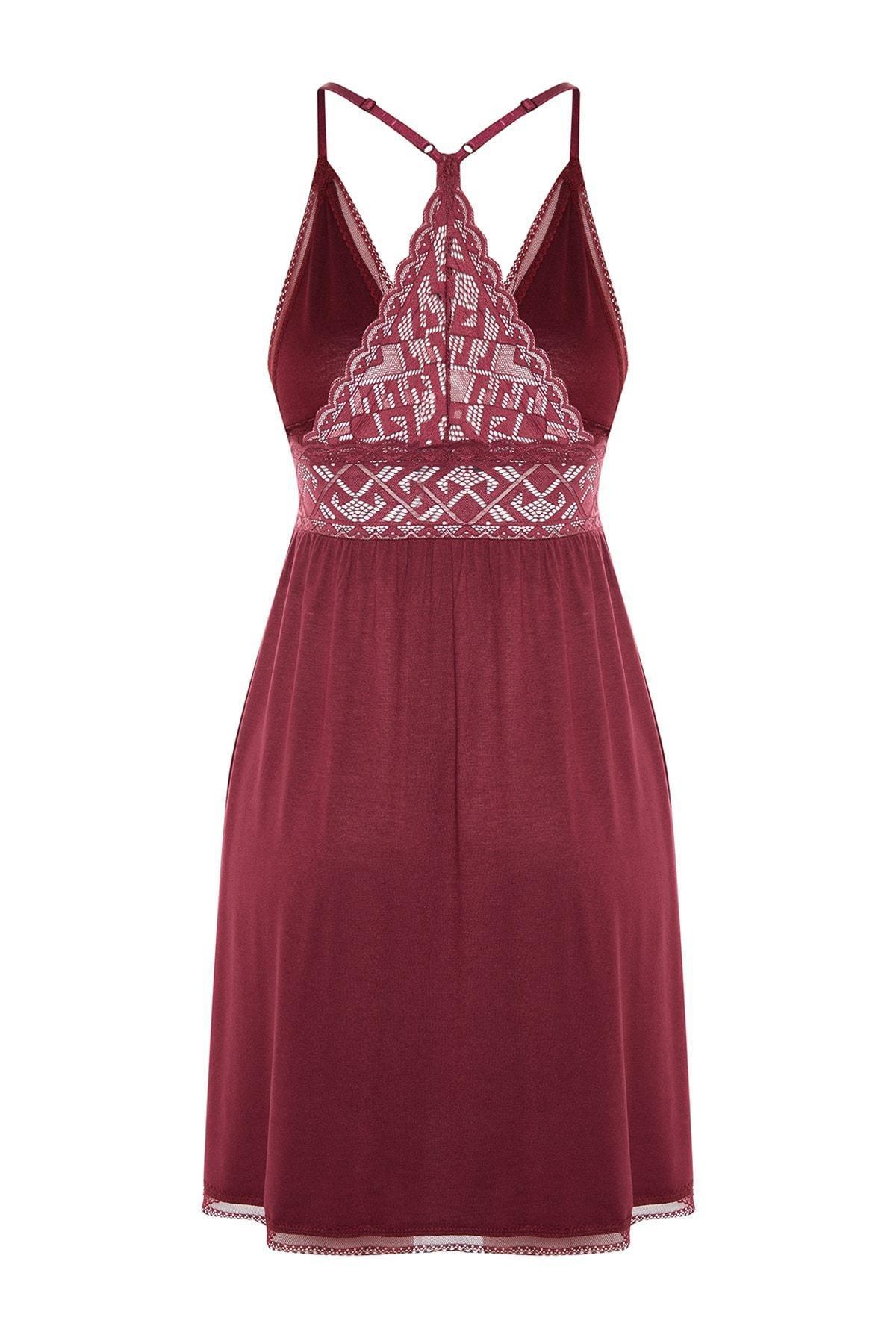 Red Jile Mini Nightgown, , large image number 9