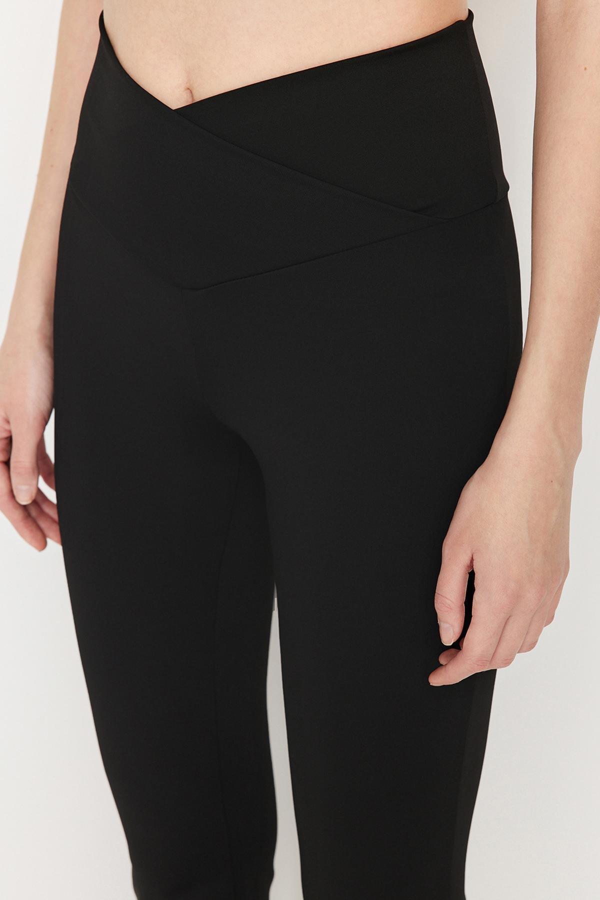 Black Double Breasted Waist Yoga Sportswear, , large image number 2