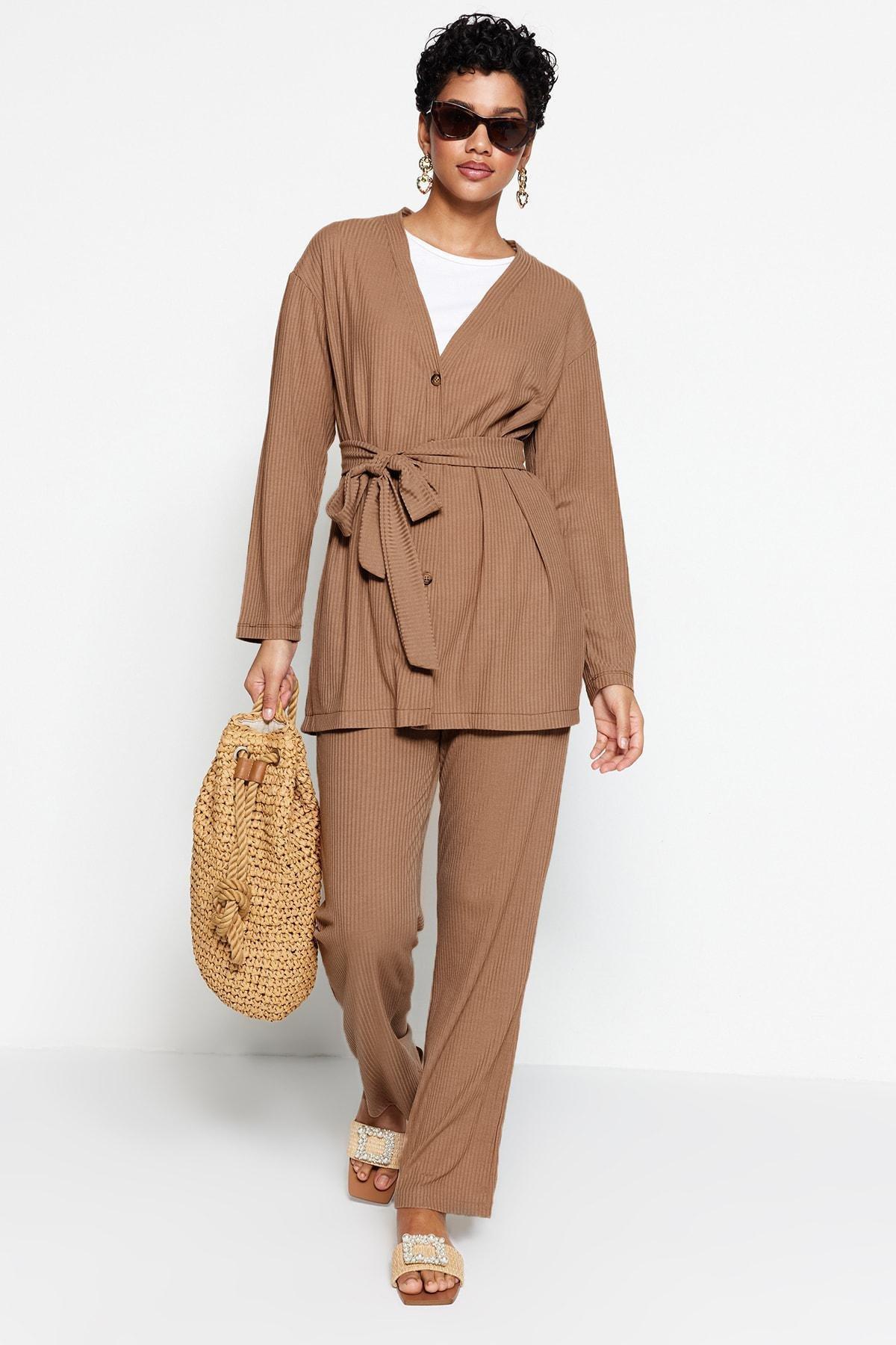 Beige Relaxed Co-Ord Set, , large image number 0