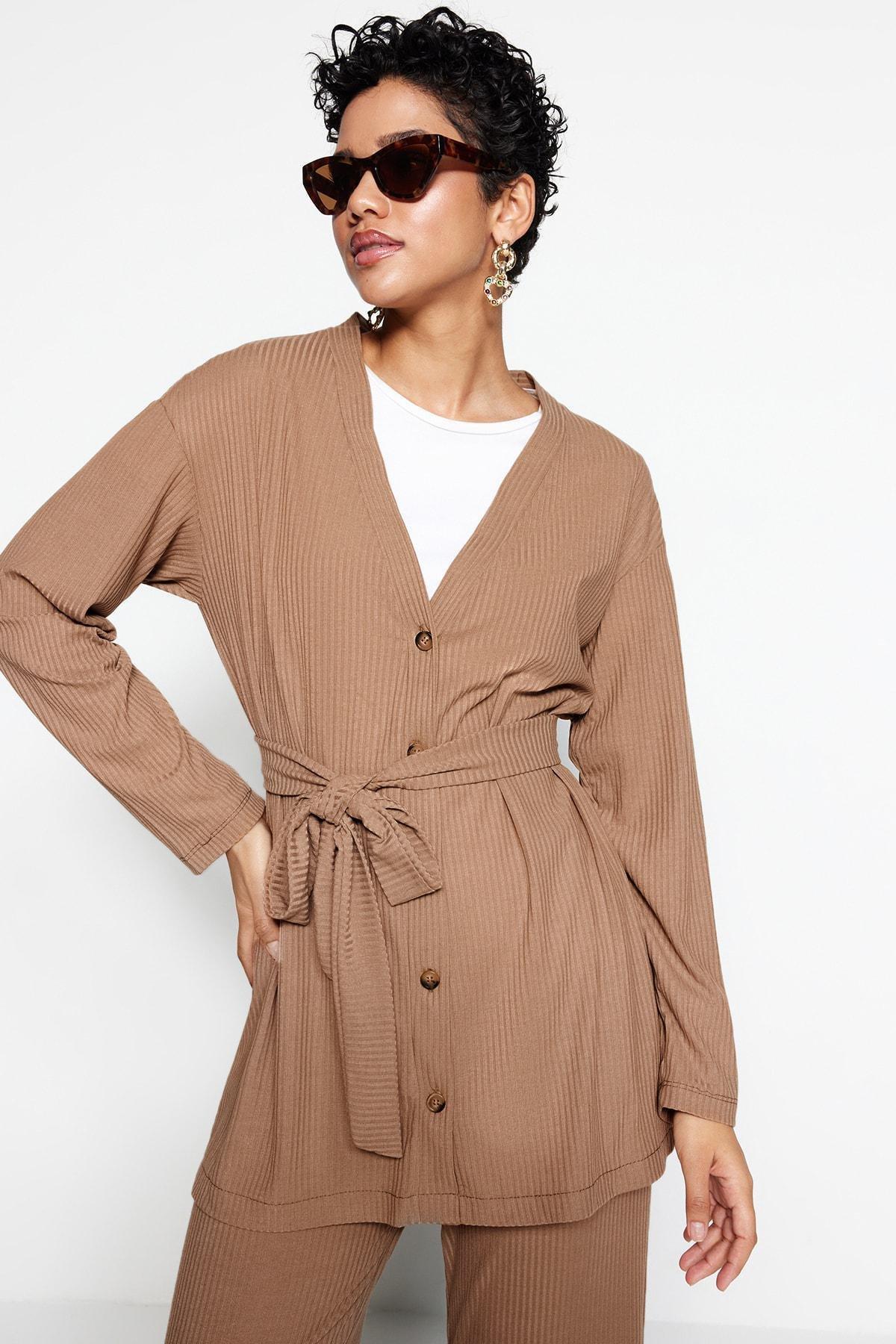 Beige Relaxed Co-Ord Set, , large image number 1