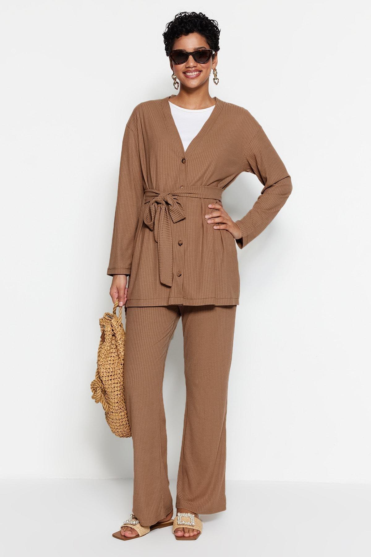 Beige Relaxed Co-Ord Set, , large image number 2
