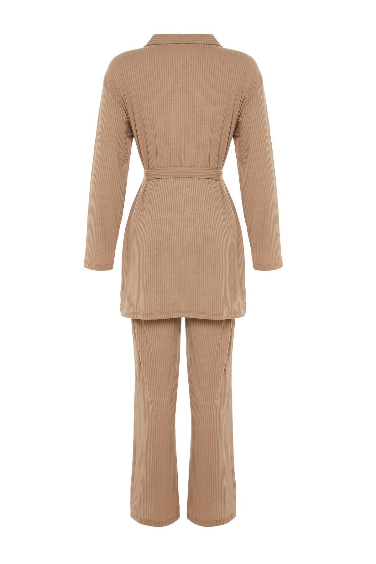 Beige Relaxed Co-Ord Set, , large image number 6