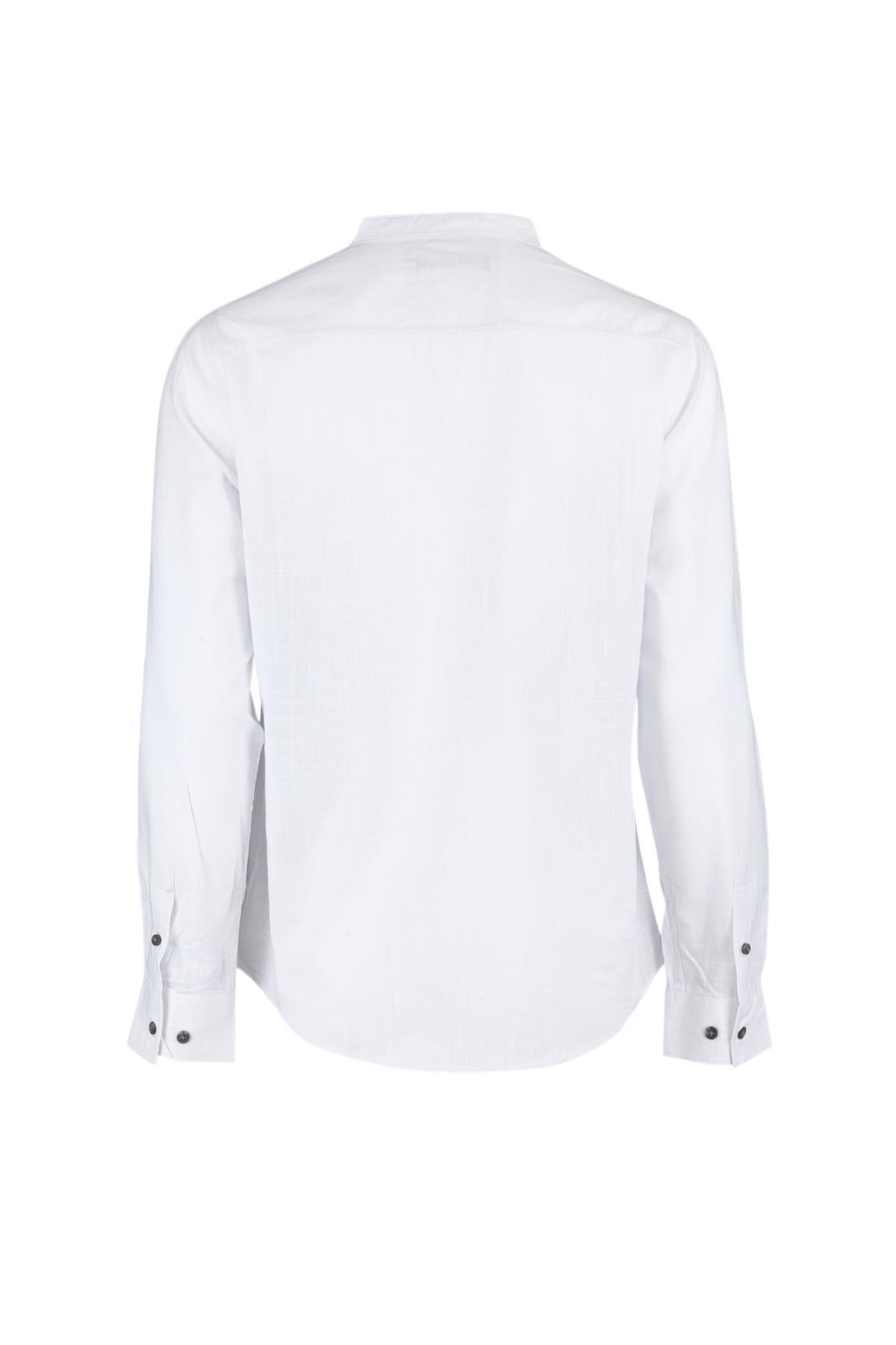 White Fitted Cotton Shirt, , large image number 9