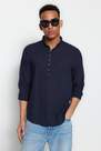 Trendyol - Blue Fitted Shirt