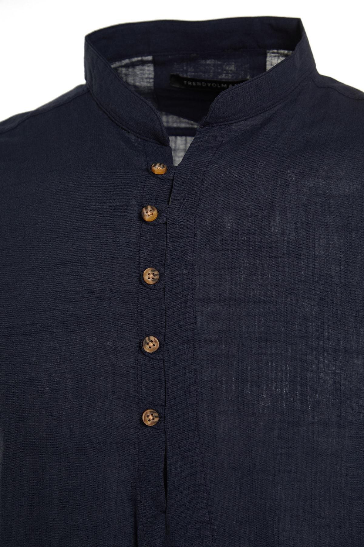 Trendyol - Blue Fitted Shirt