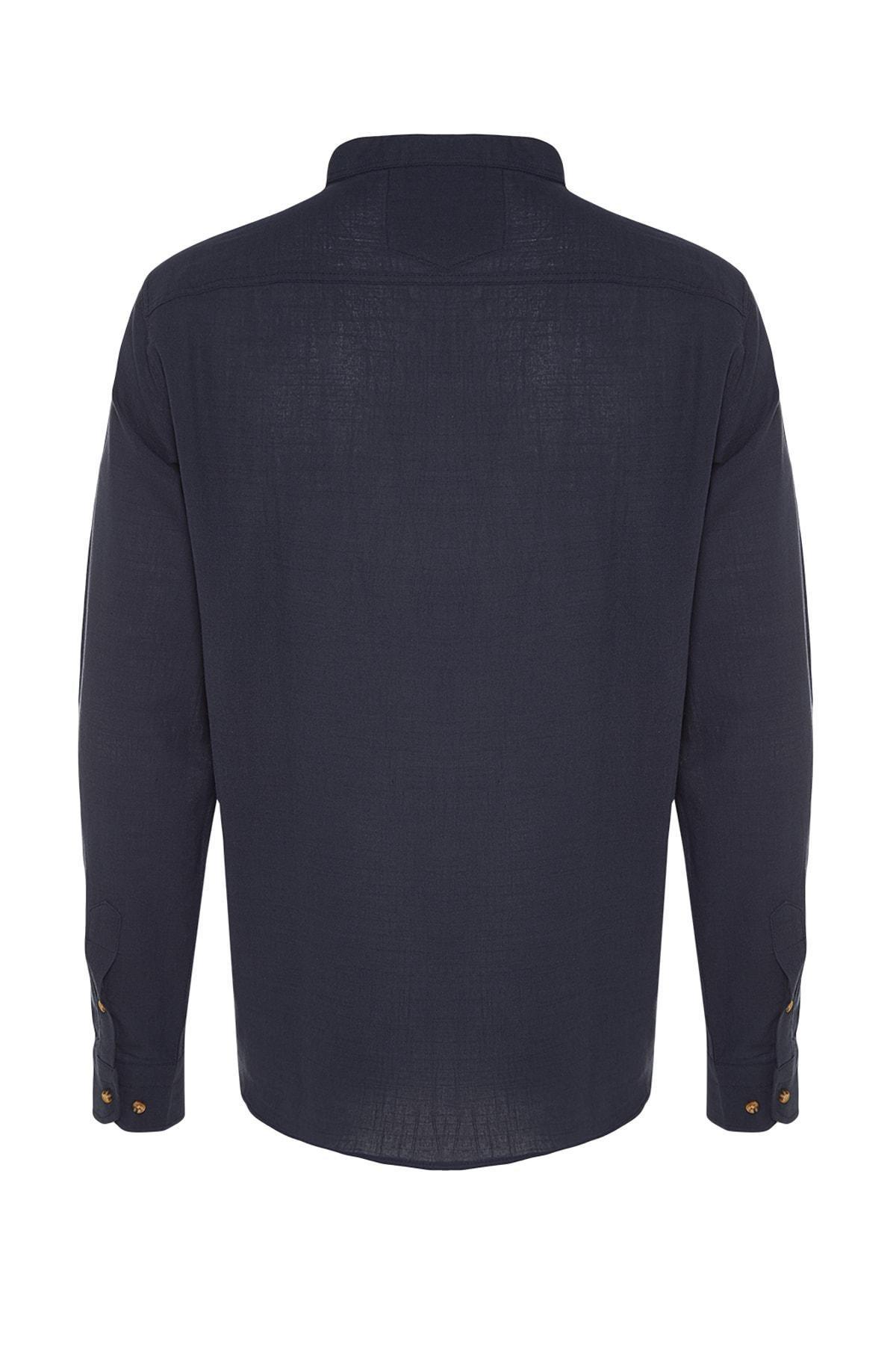 Blue Fitted Shirt, , large image number 7