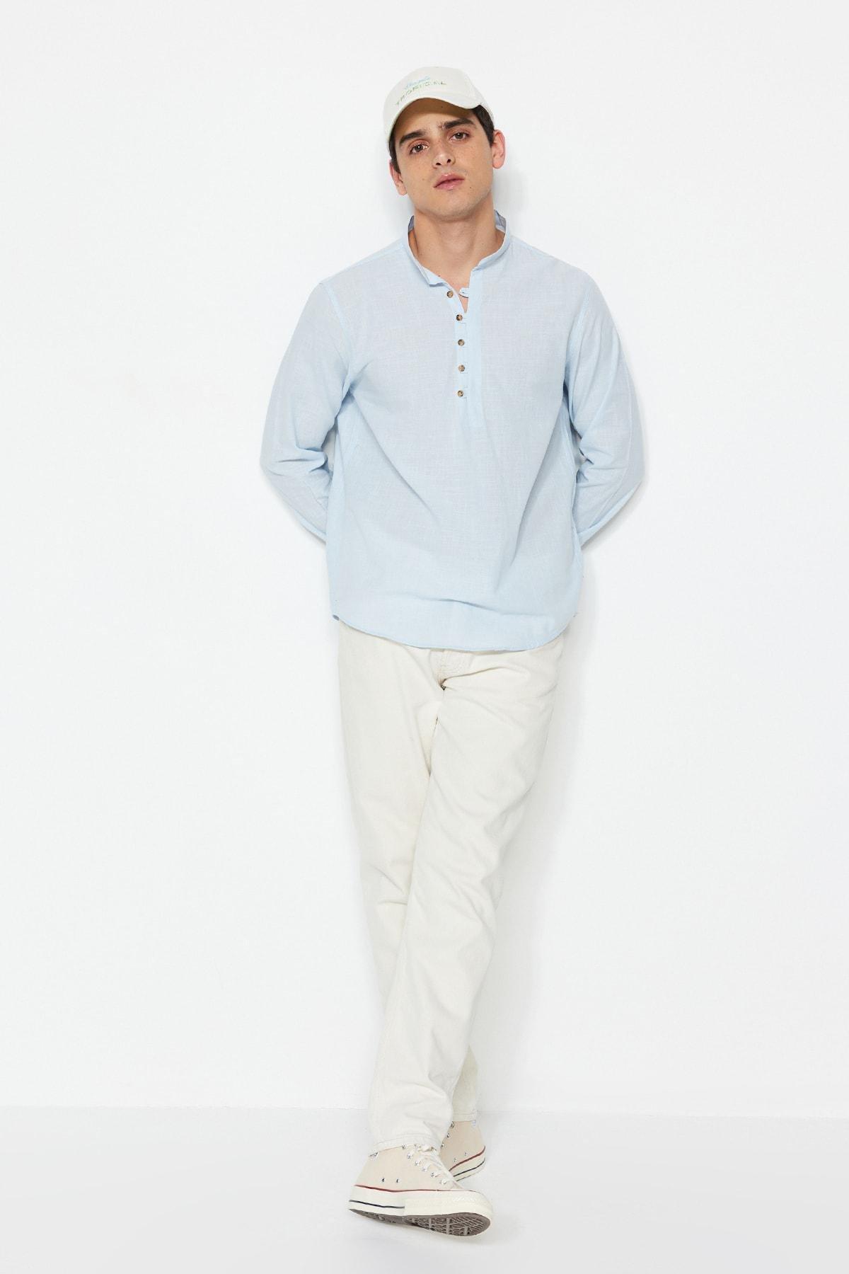 Blue Fitted Shirt, , large image number 2