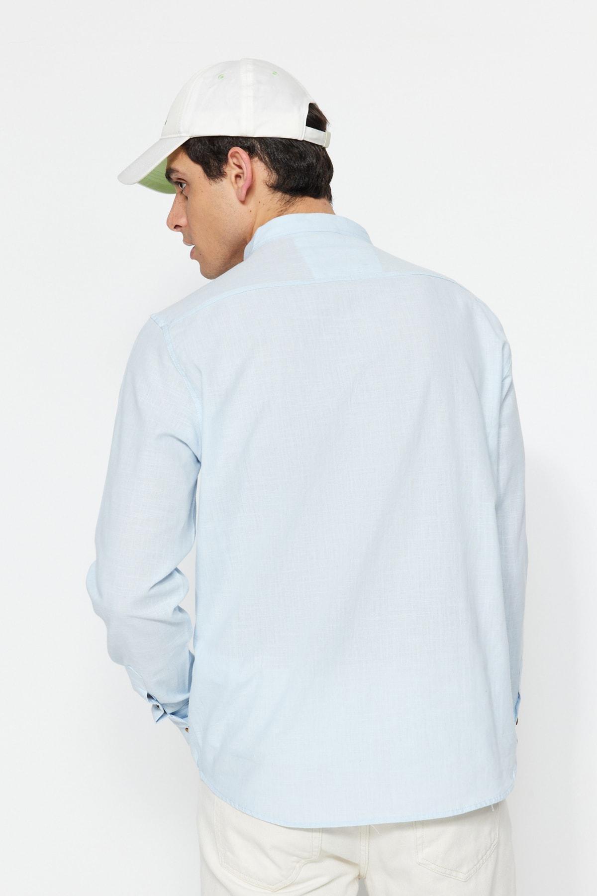 Blue Fitted Shirt, , large image number 7