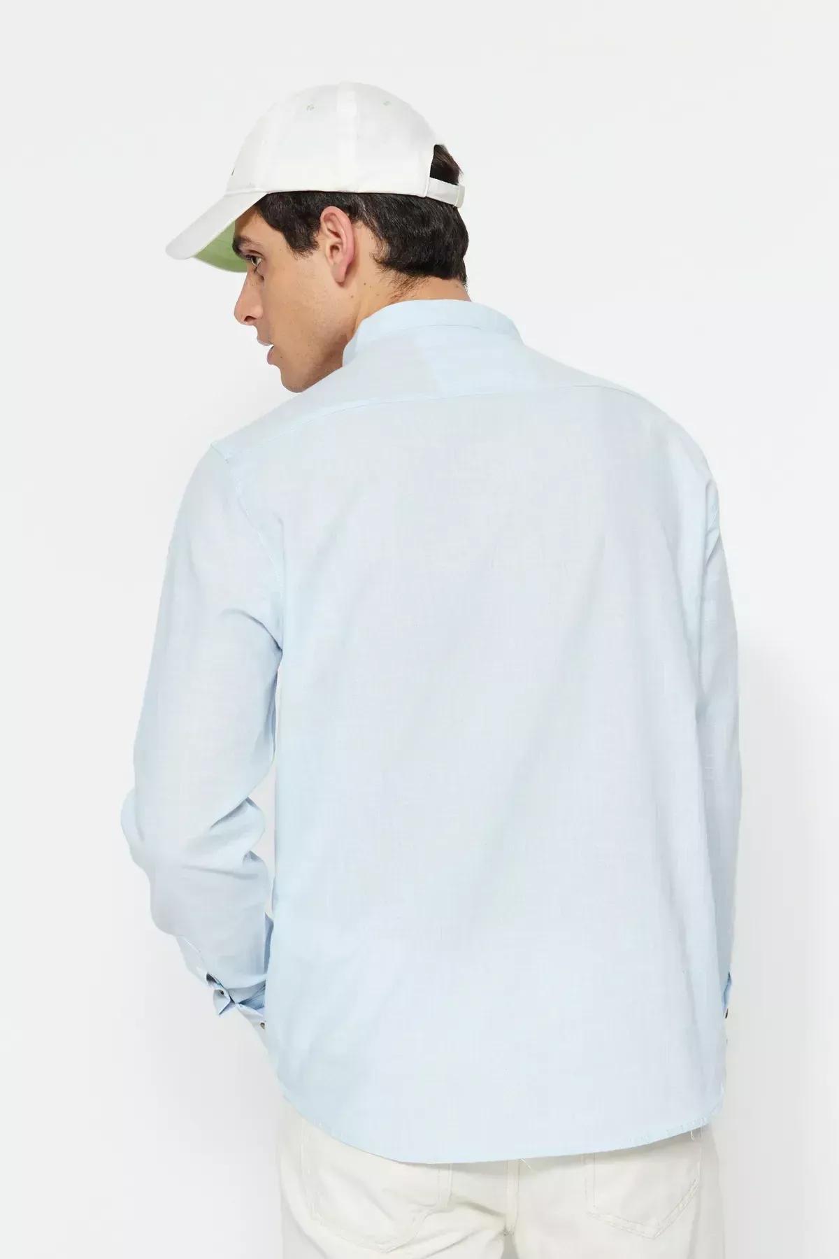 Blue Fitted Shirt, Blue, large image number 8