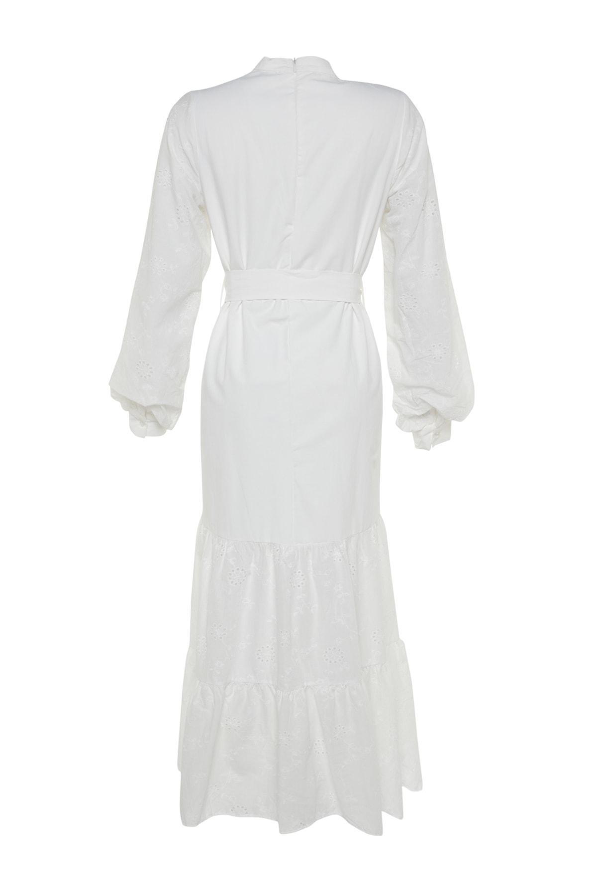White A-Line Dress, , large image number 6