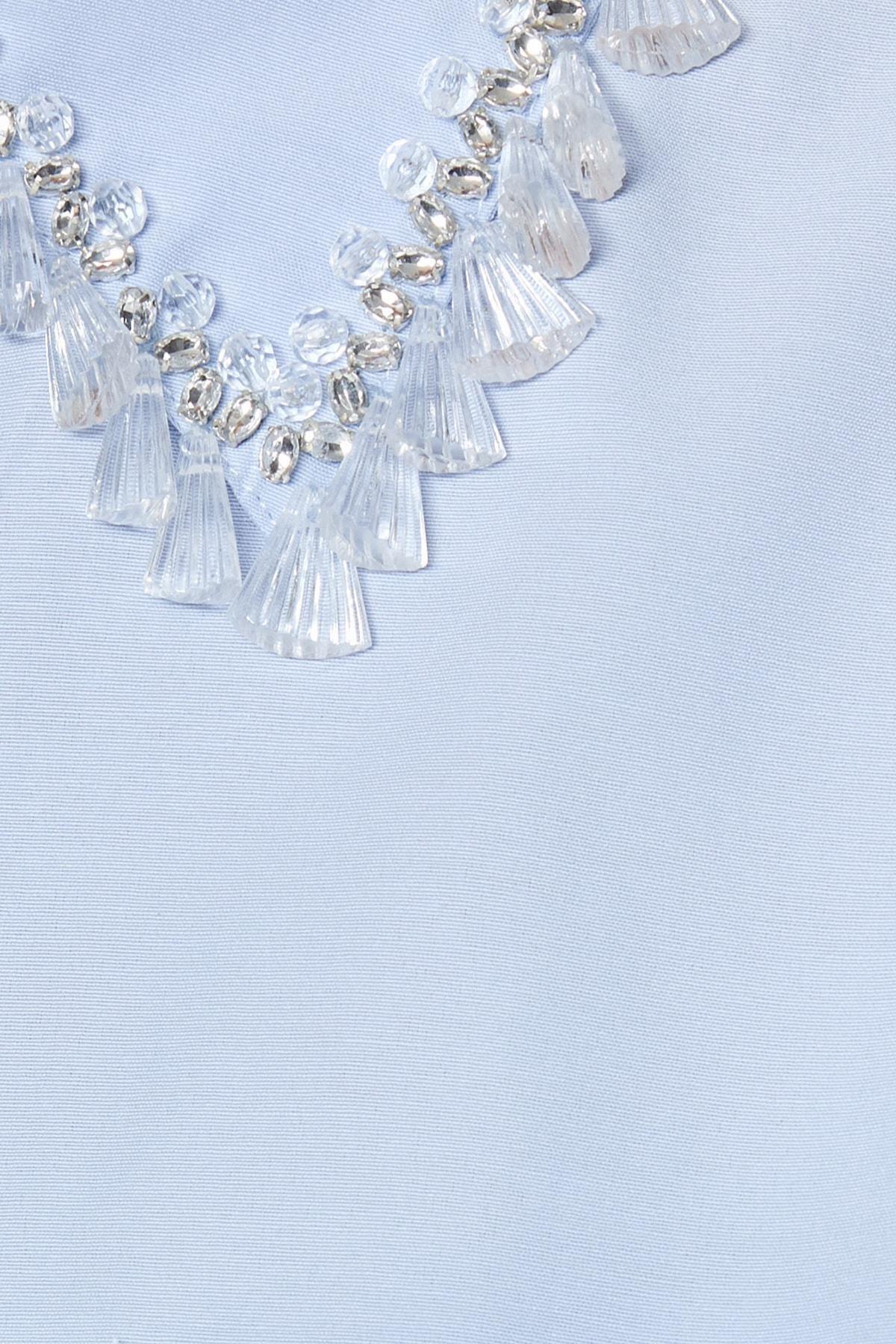 Blue Shirt With Rhinestone Design, , large image number 4
