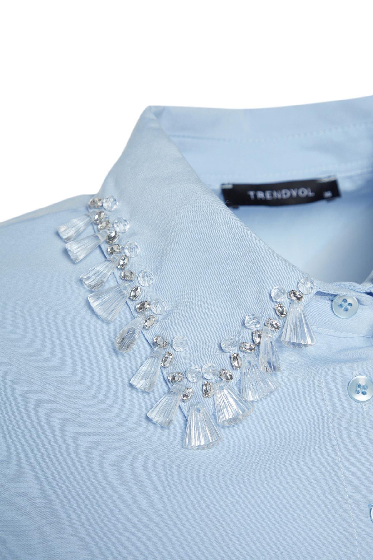 Blue Shirt With Rhinestone Design, , large image number 7