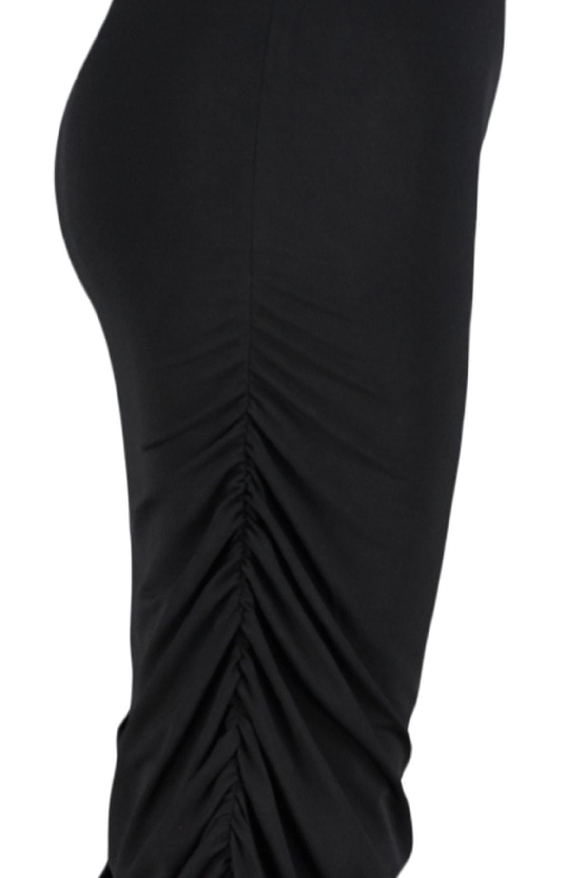 Black One Shoulder Bodycon Dress, , large image number 6