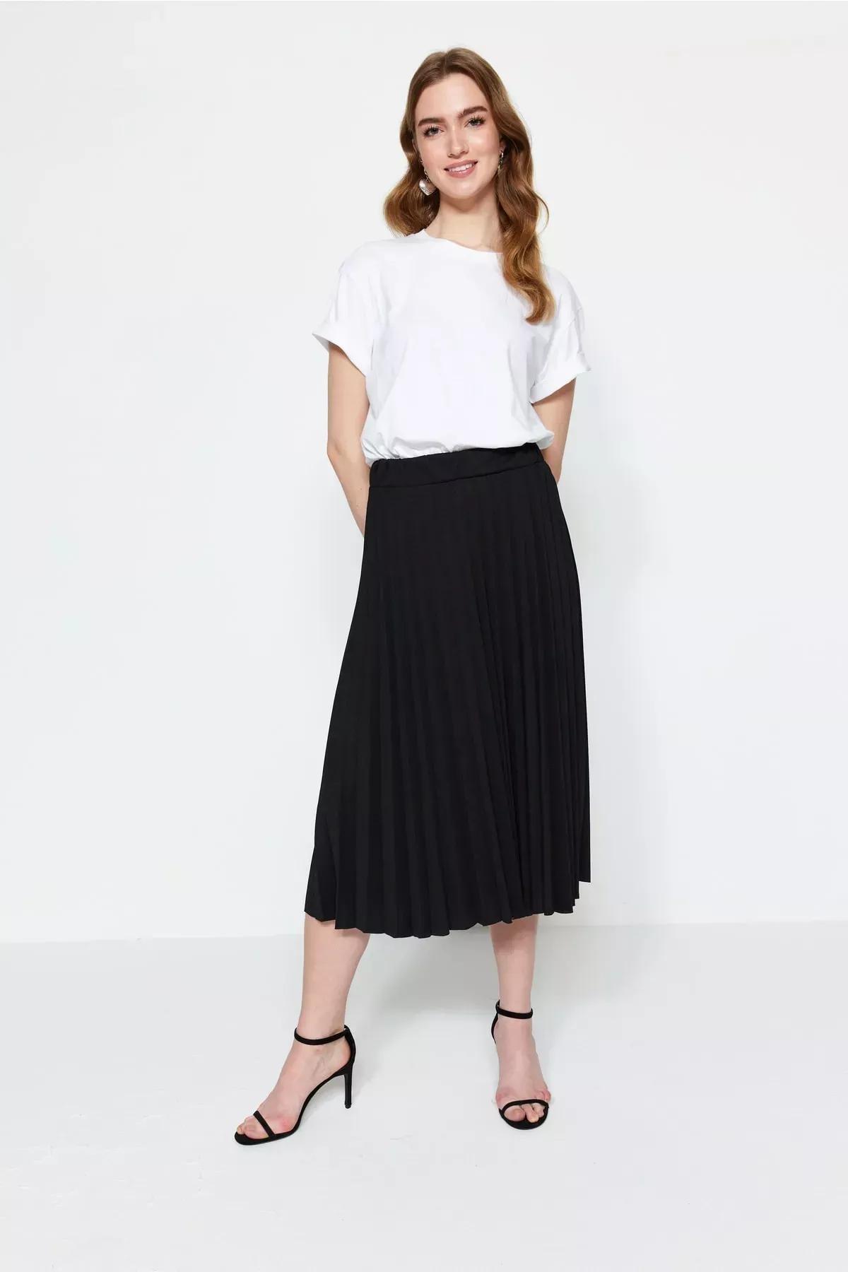 Black A-Line Dress, Black, large image number 0