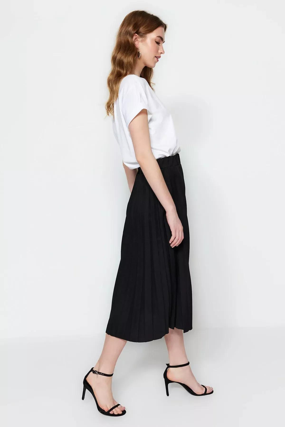 Black A-Line Dress, Black, large image number 1