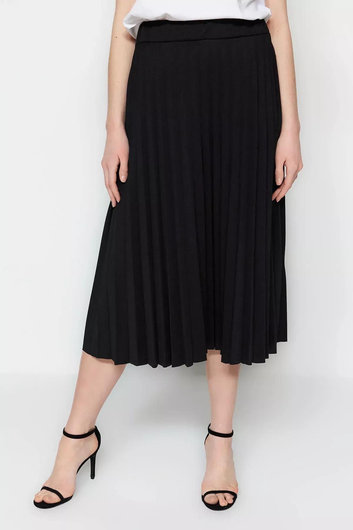 Black A-Line Dress, Black, large image number 2