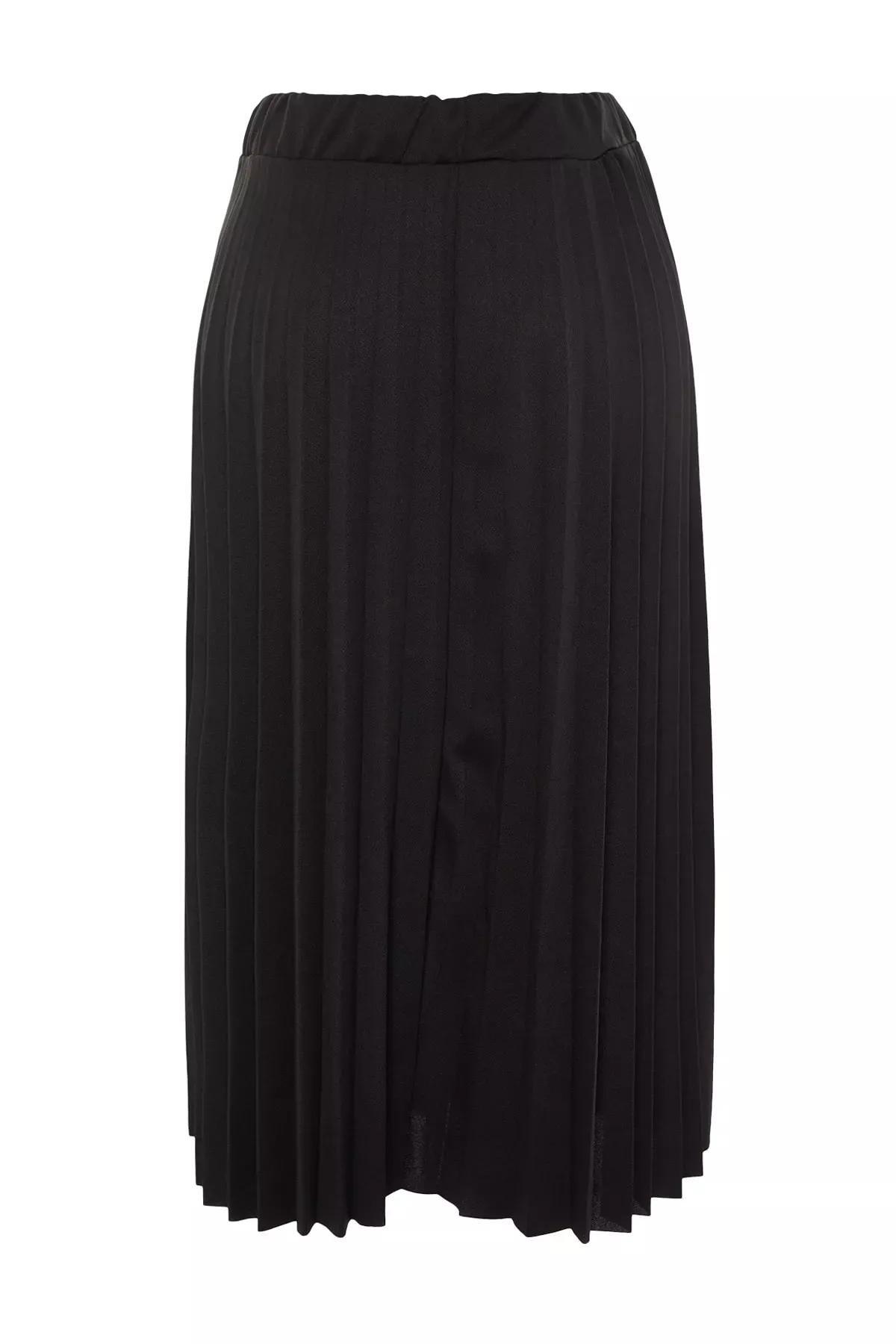 Black A-Line Dress, Black, large image number 6