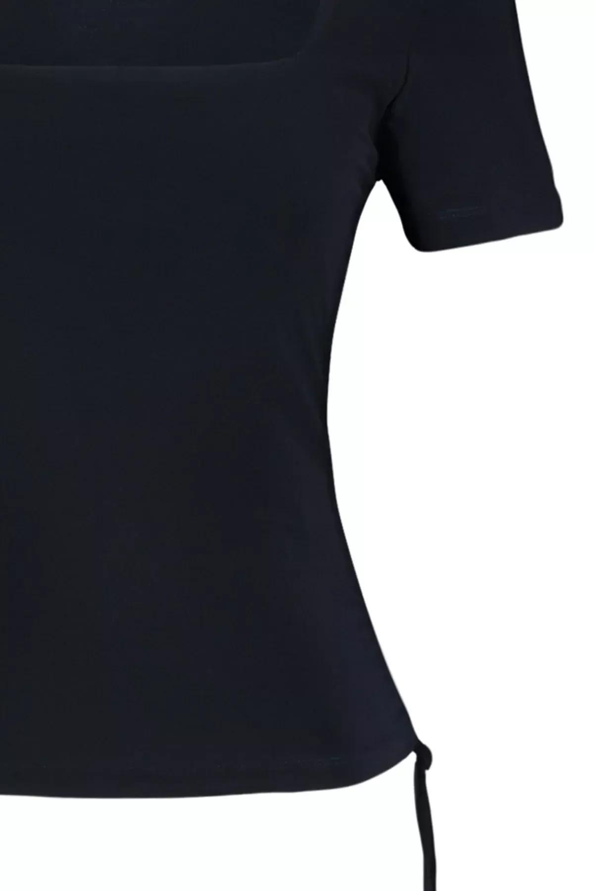 تيشيرت بأربطة شد جانبية، كحلي, Dark blue, large image number 5