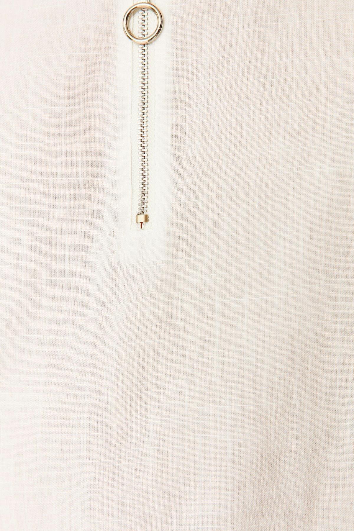 قميص بقصة عادية بغطاء للرأس، أبيض, , large image number 7