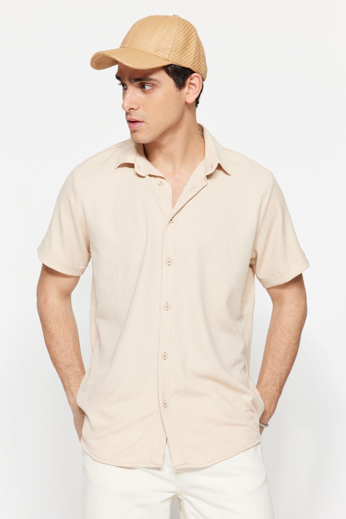 Beige Collared Shirt, , large image number 2