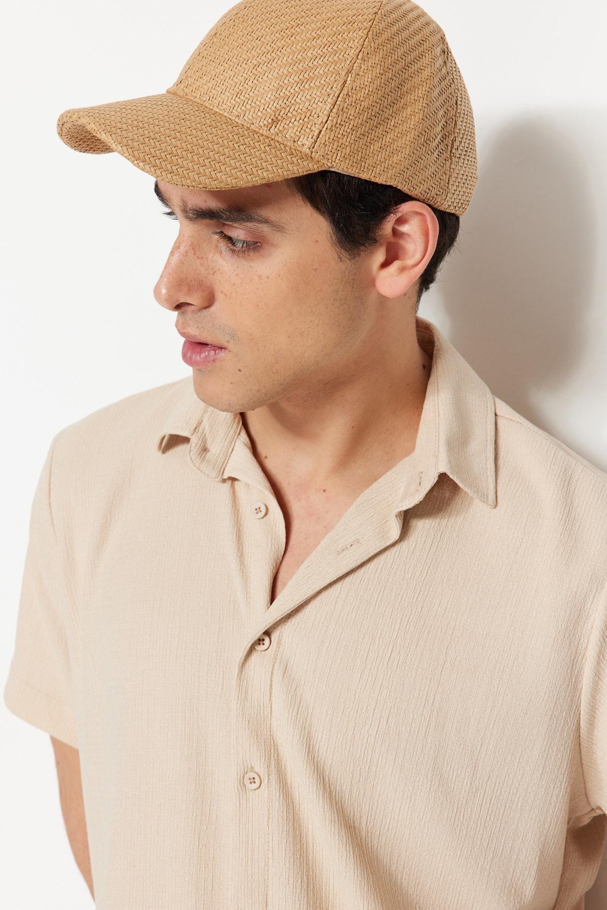 Beige Collared Shirt, , large image number 3