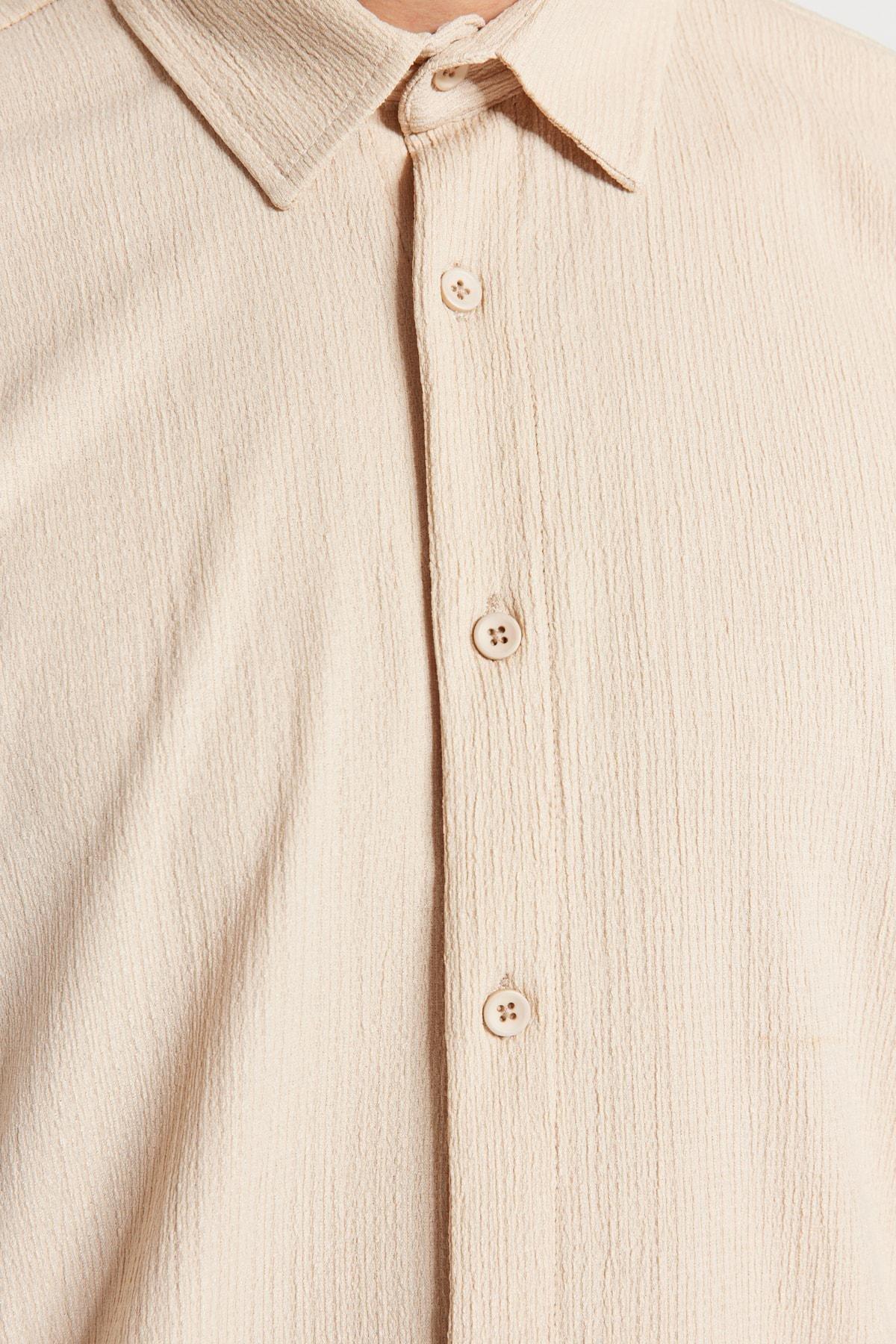 Beige Collared Shirt, , large image number 6
