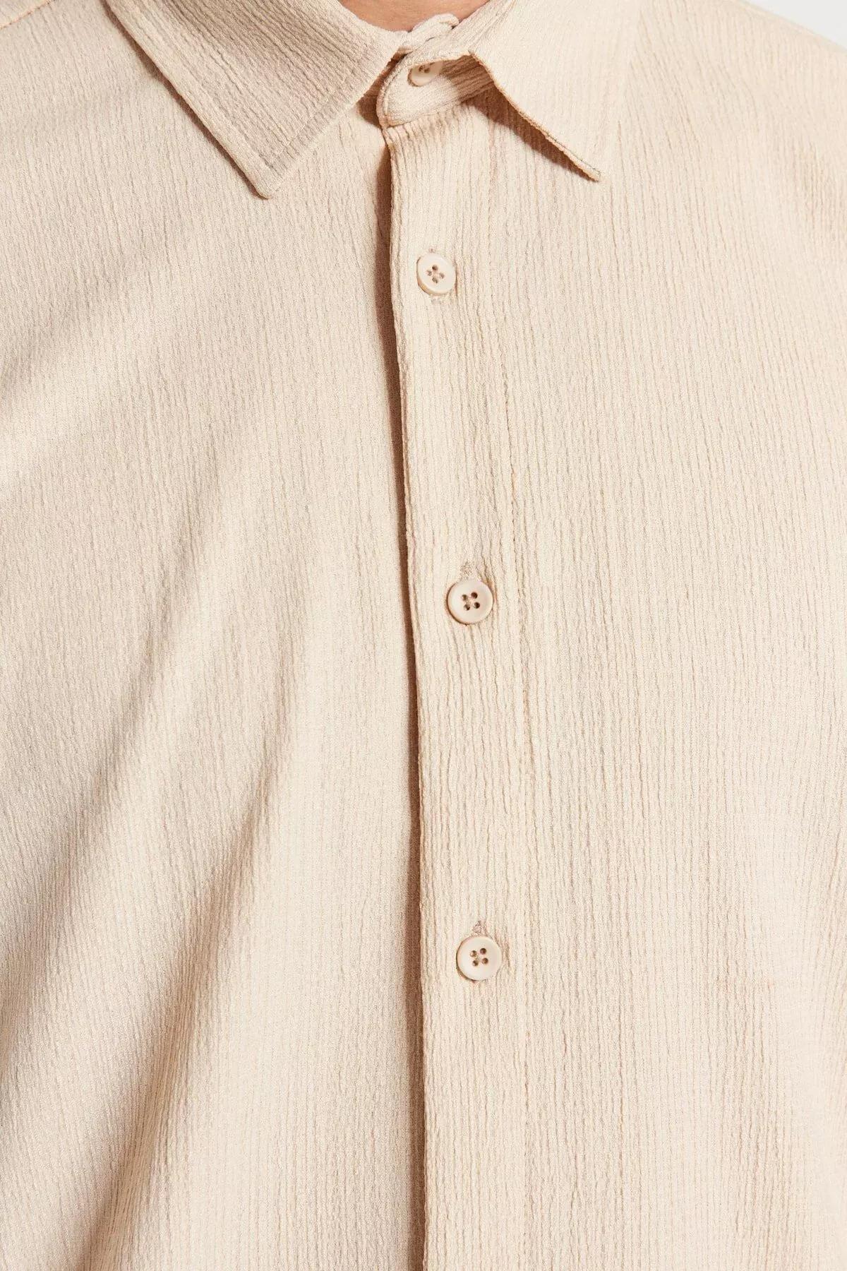 Beige Collared Shirt, Beige, large image number 6