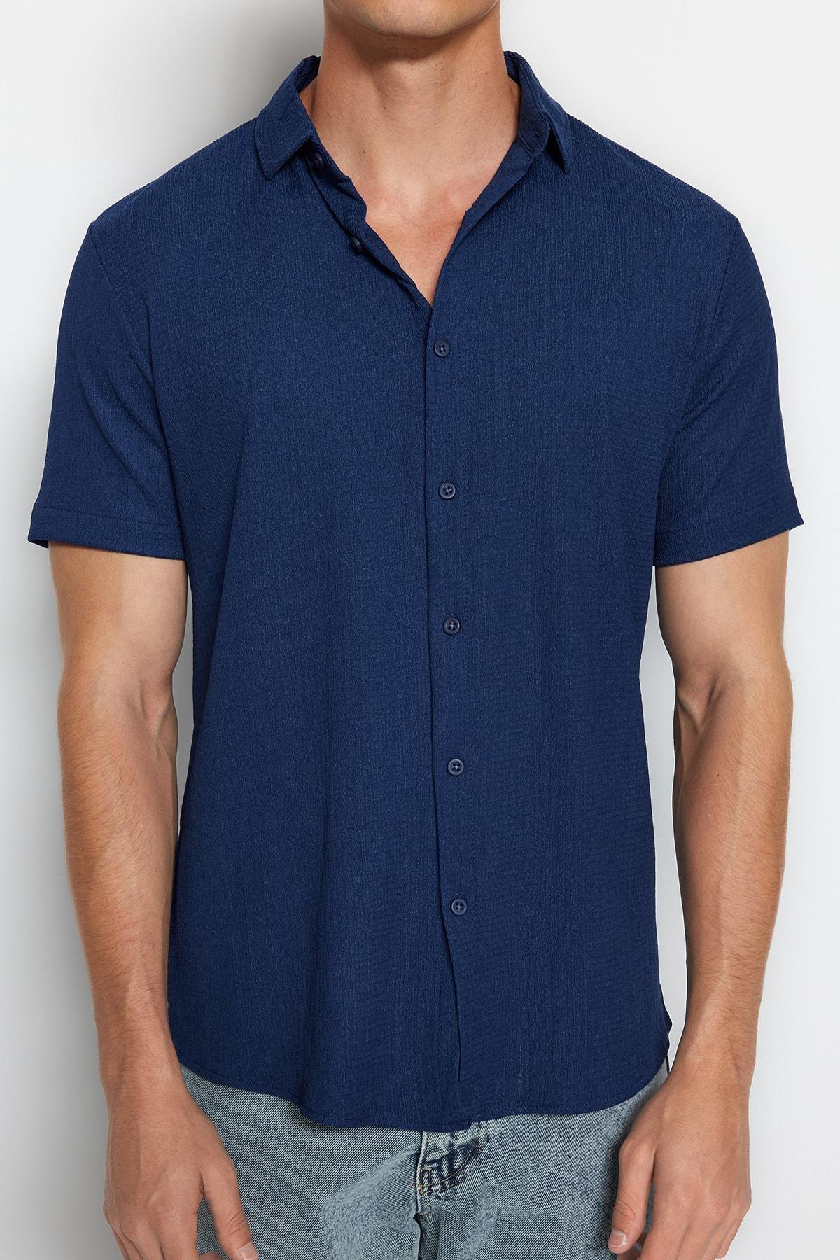 Blue Regular Fit Short Sleeve Shirt, , large image number 2
