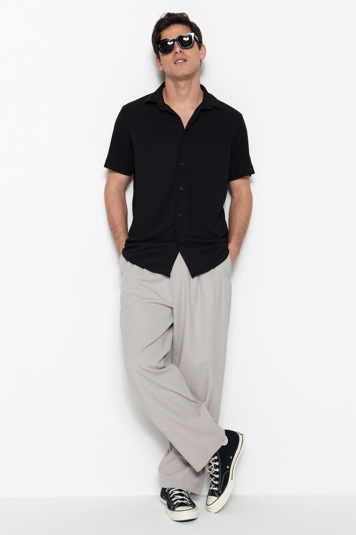 Black Collared Shirt, , large image number 1