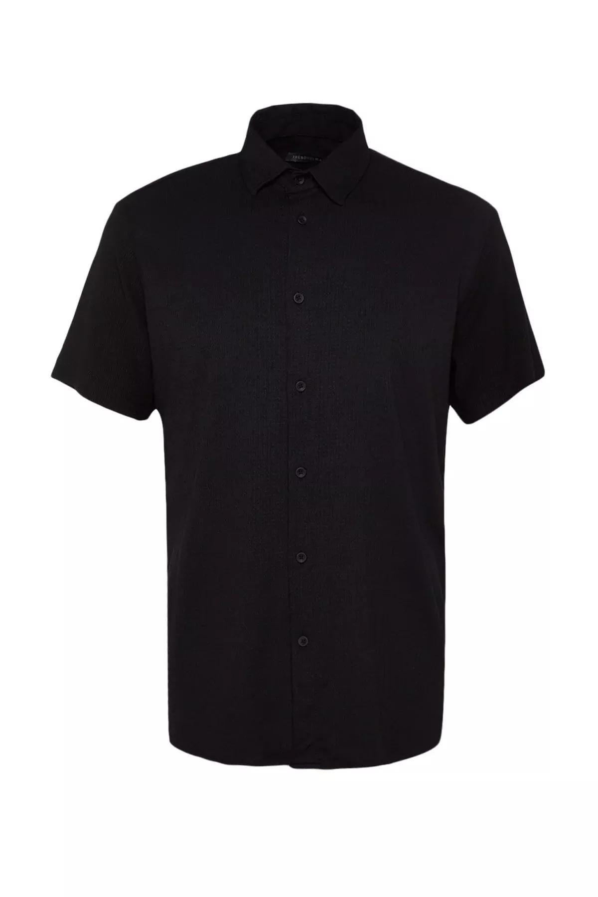 Black Collared Shirt, Black, large image number 4