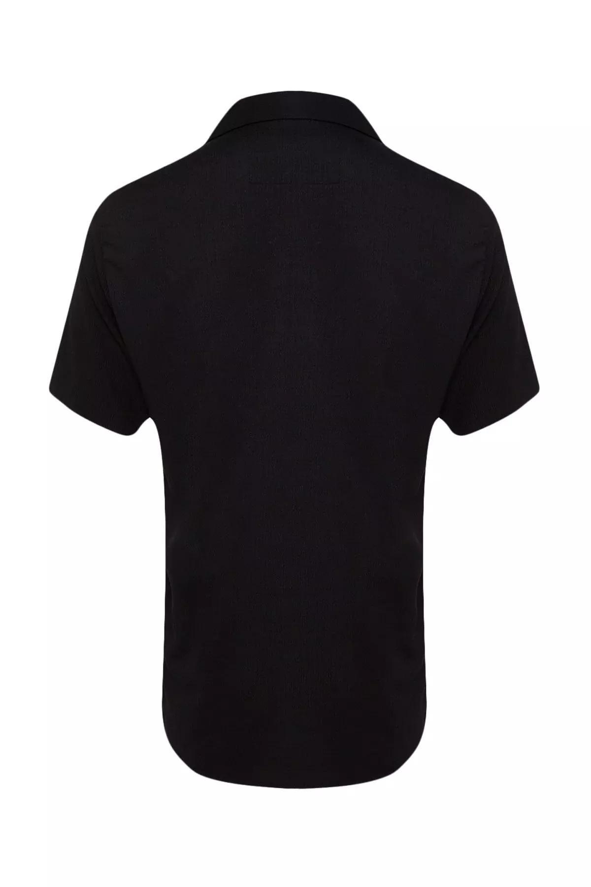 Black Collared Shirt, Black, large image number 5