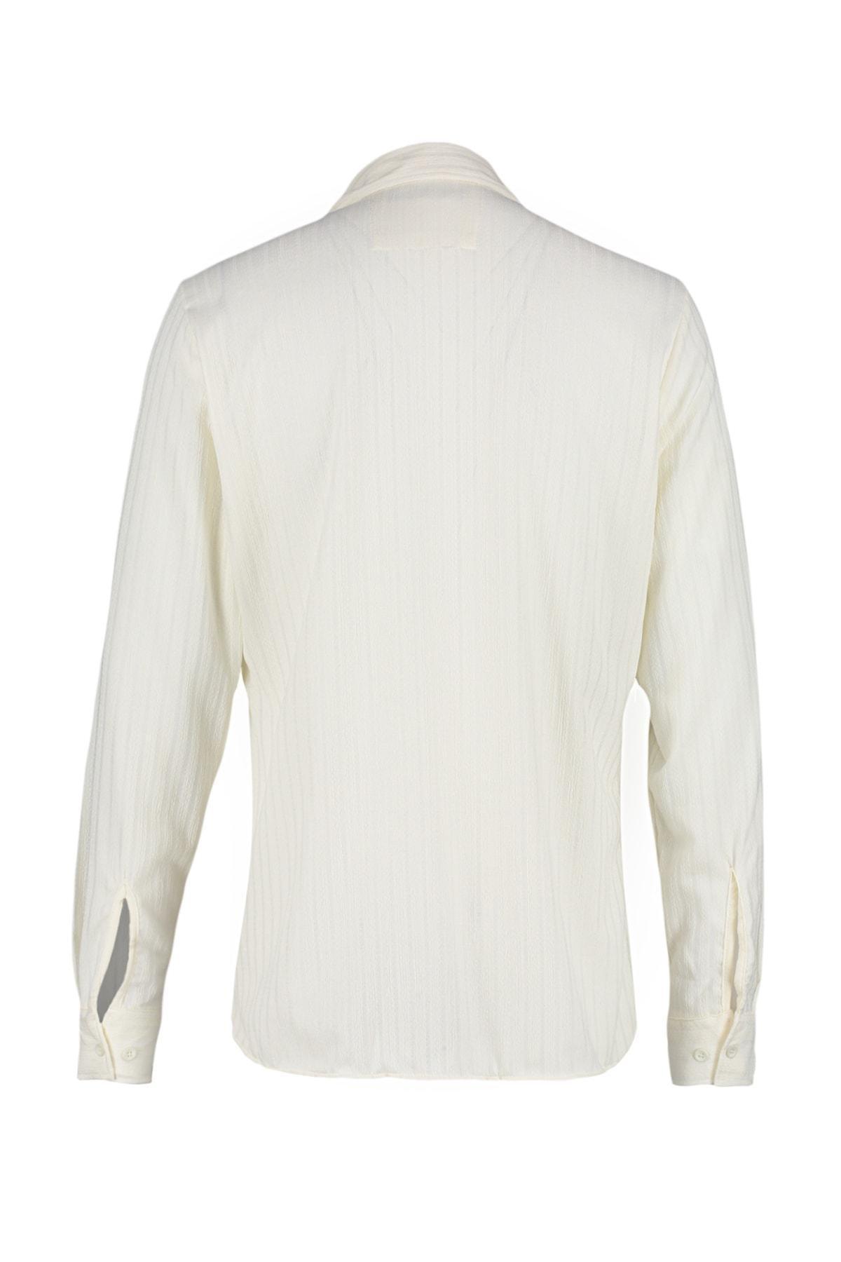 Cream Fitted Shirt, , large image number 9