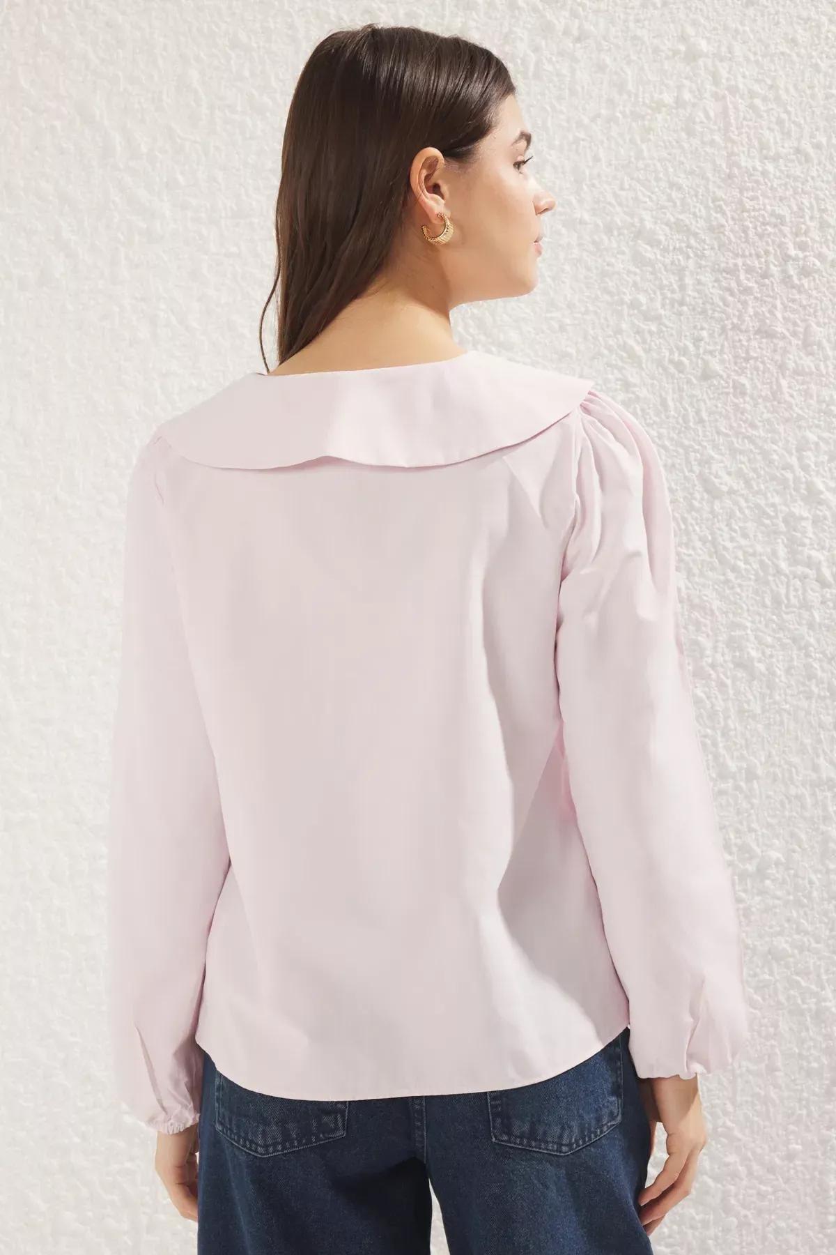 Pink Embroidered Woven Shirt, , large image number 4