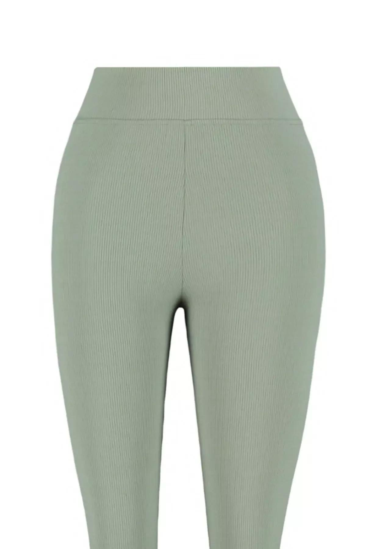 ليجينز بخصر مرتفع للمقاسات الكبيرة، كاكي, Khaki, large image number 5