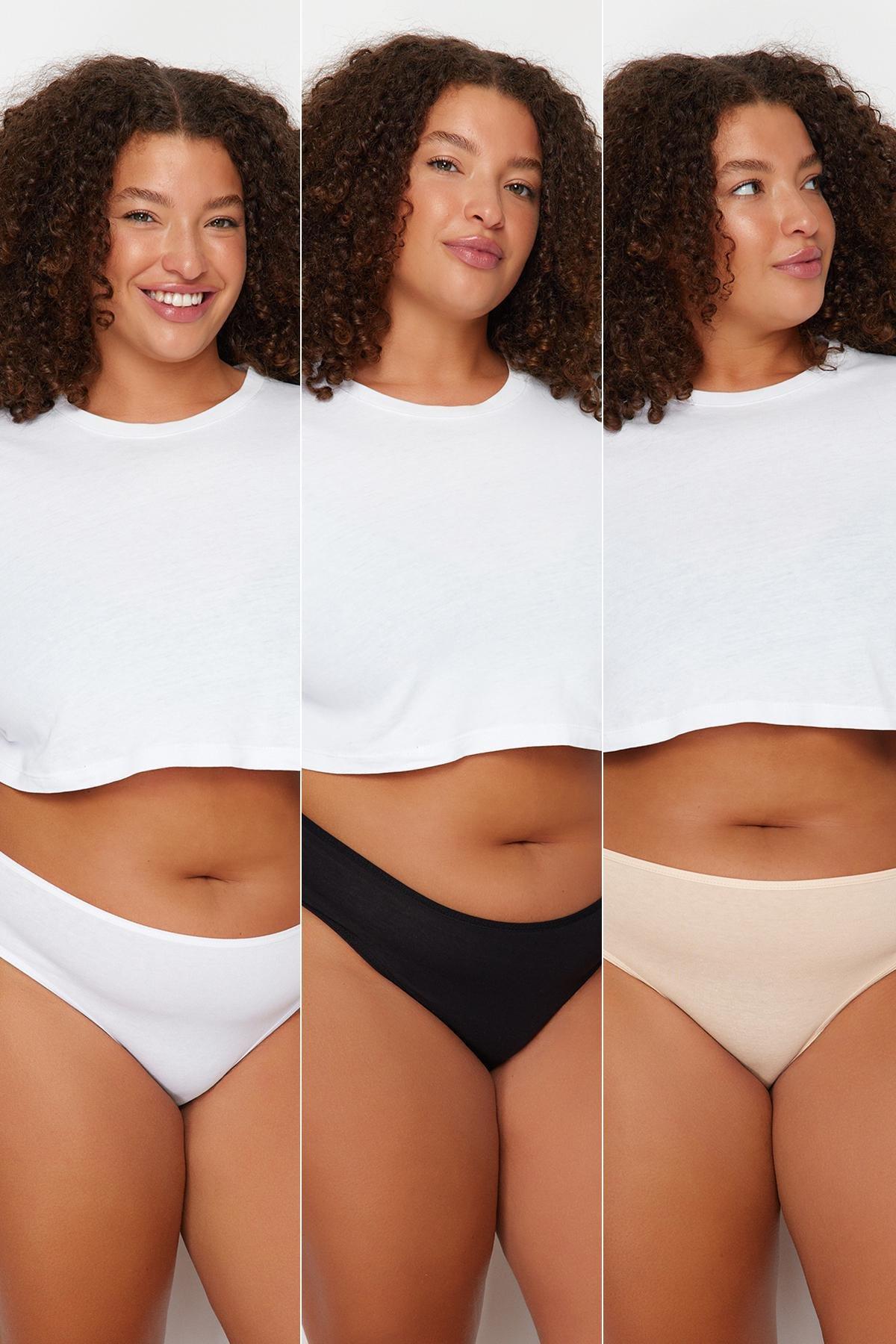 Multicolour Plus Size Underwear, Set Of 3, , large image number 1