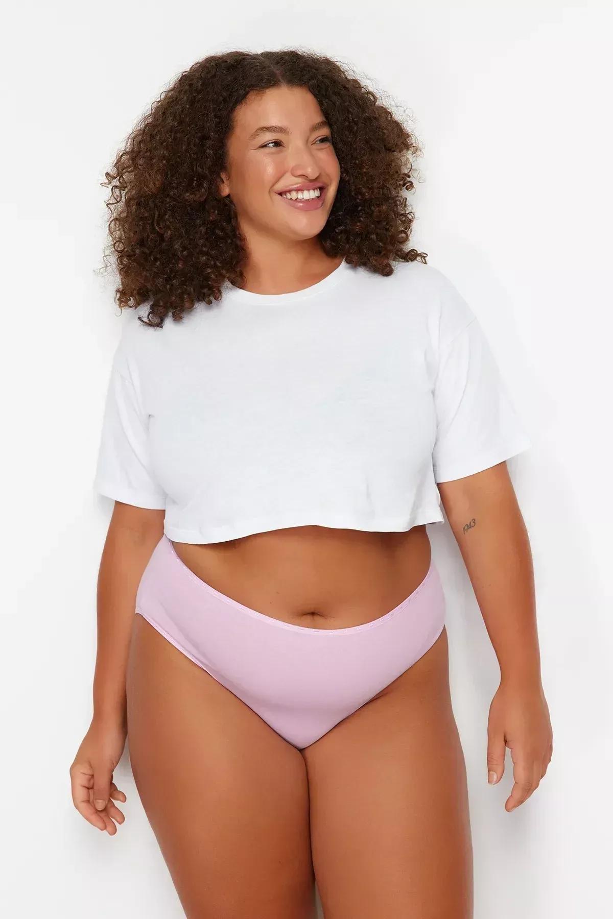 Multicolour Plus Size Briefs, Set Of 3, Pink, large image number 4