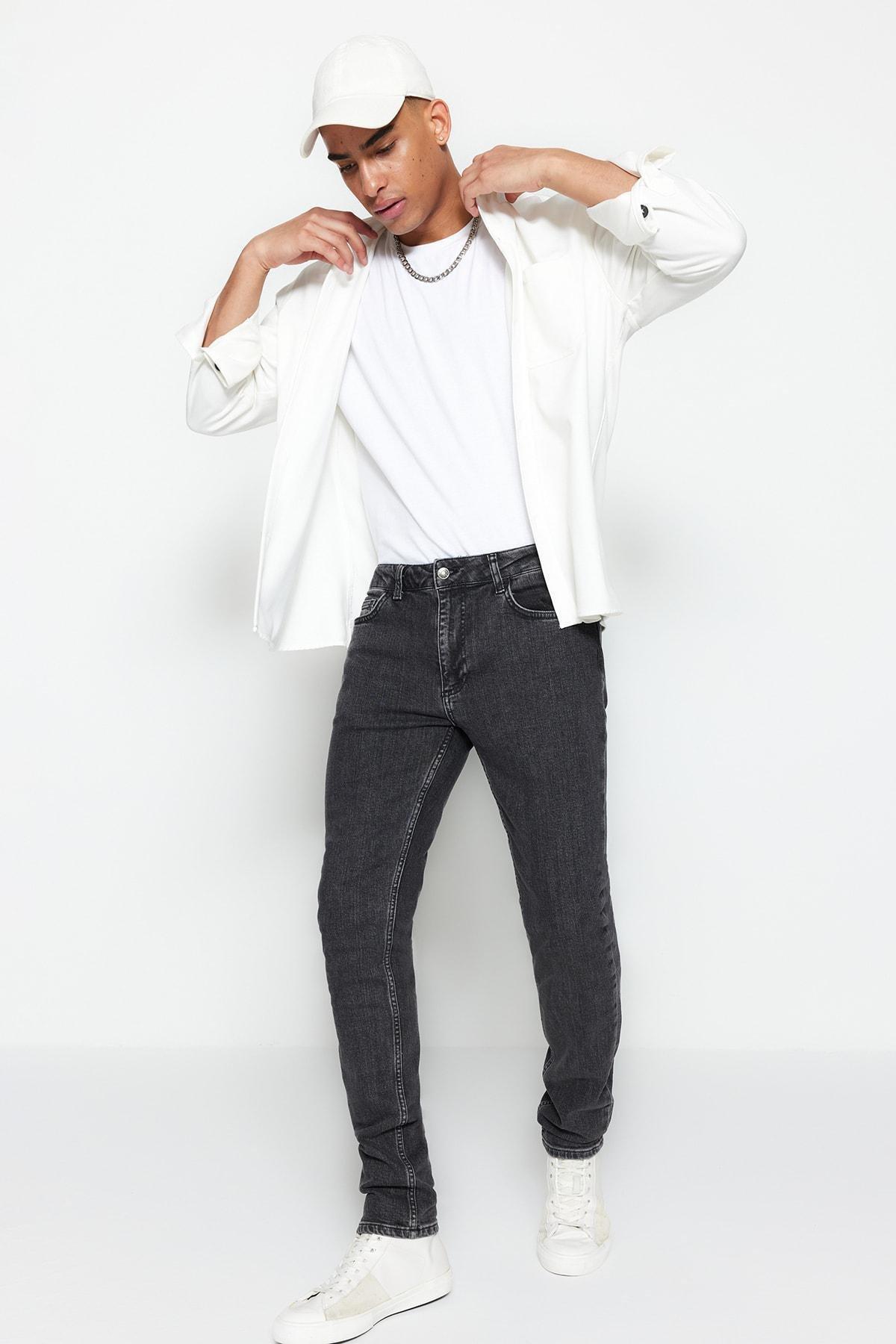 Black Skinny Jeans, Black, large image number 0