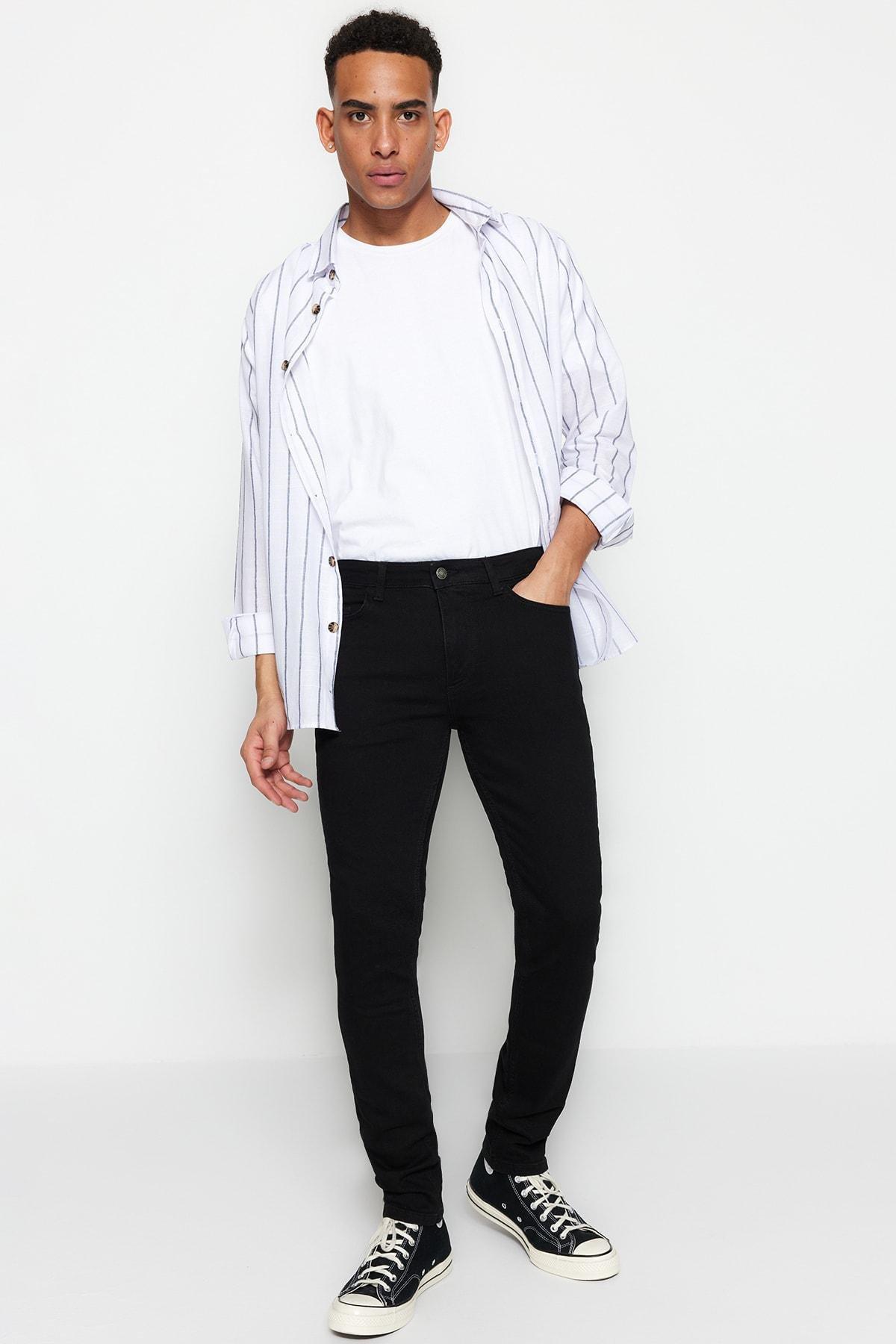 Black Skinny Jeans, Black, large image number 1