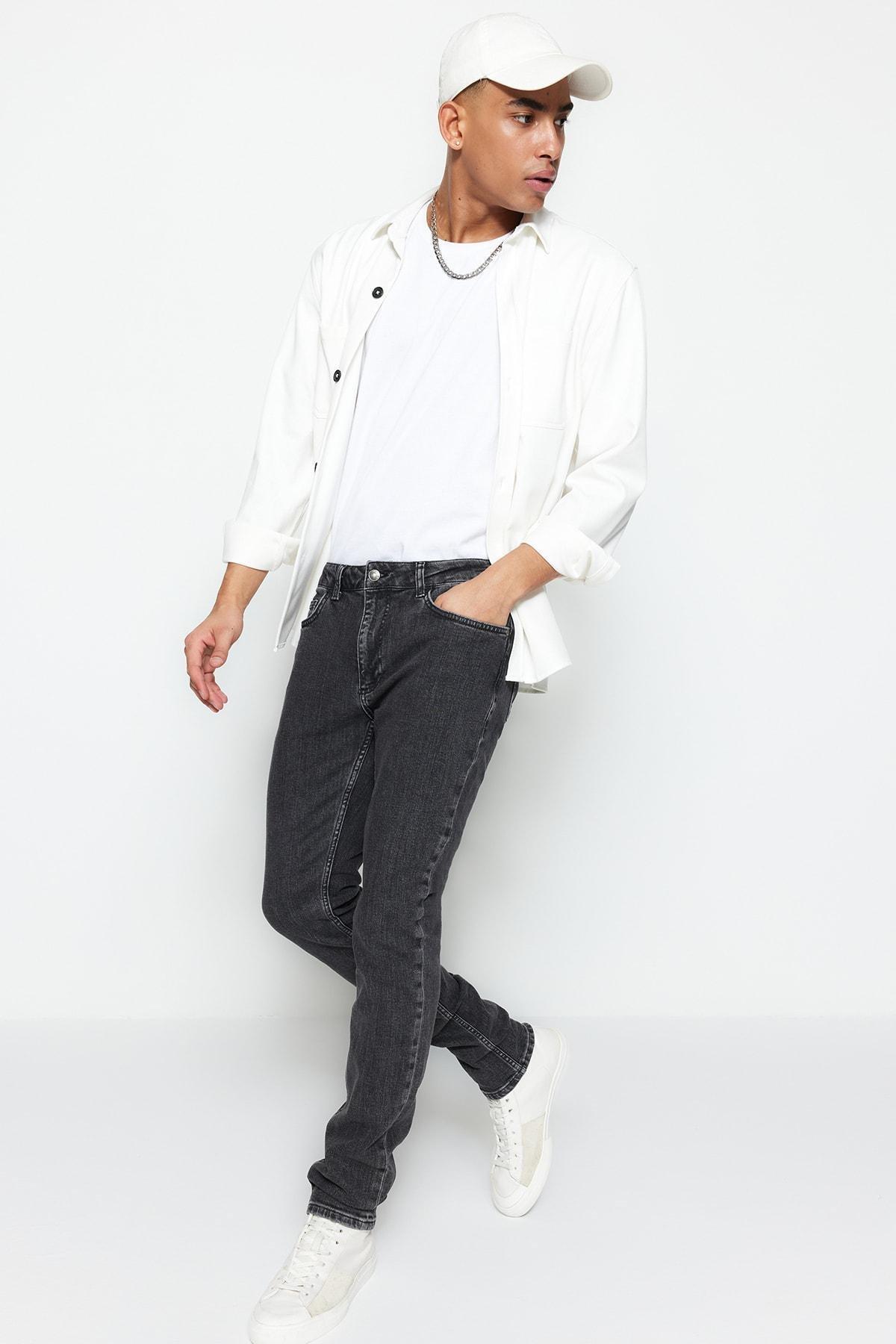Black Skinny Jeans, Black, large image number 3