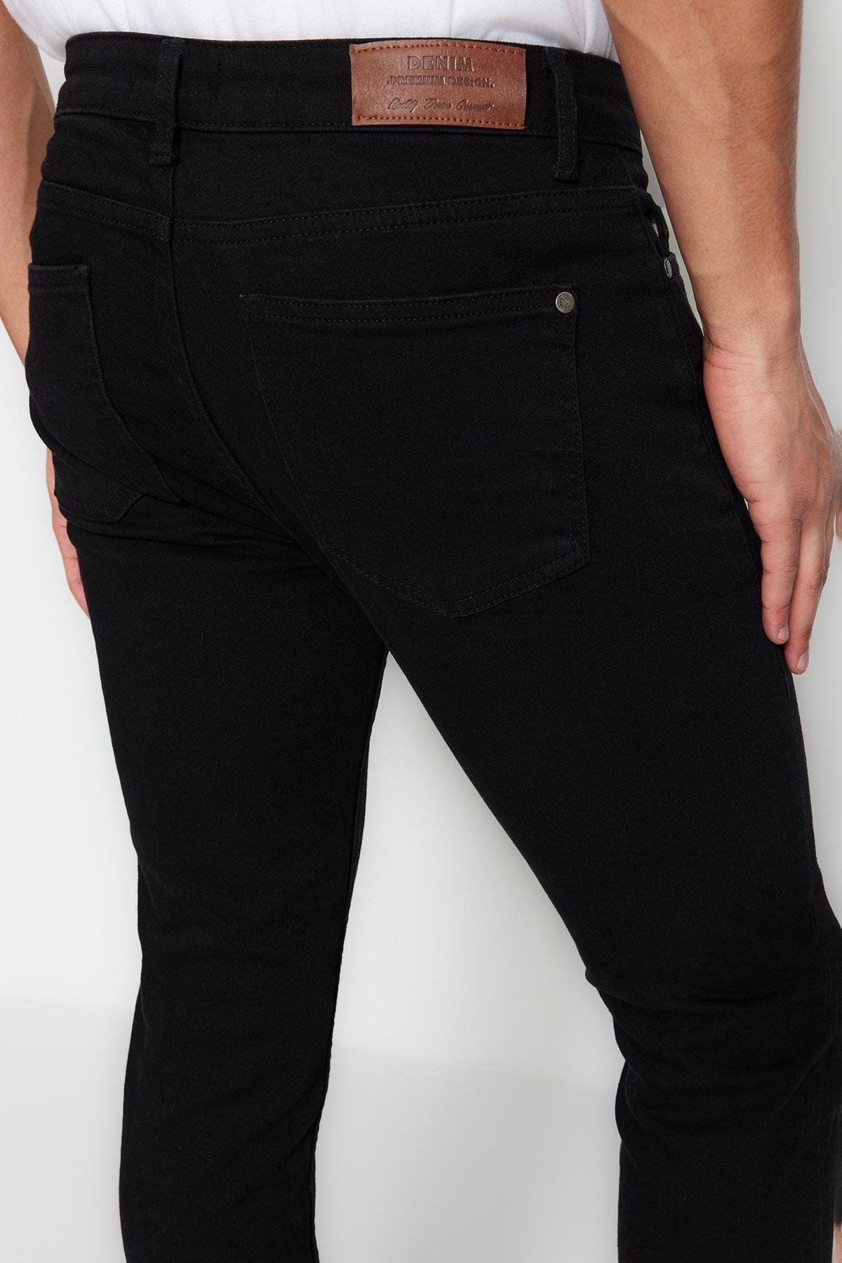 Black Skinny Jeans, Black, large image number 4