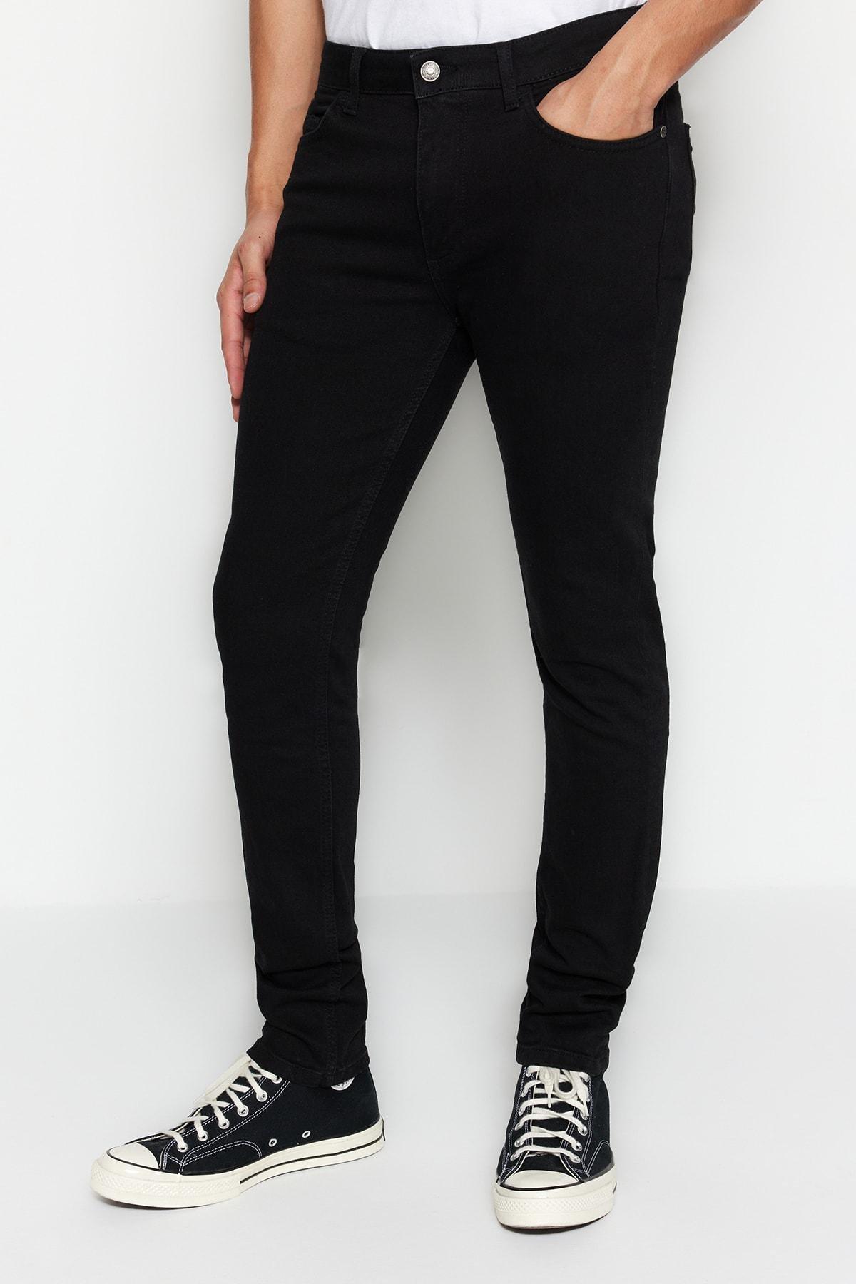 Black Skinny Jeans, Black, large image number 6