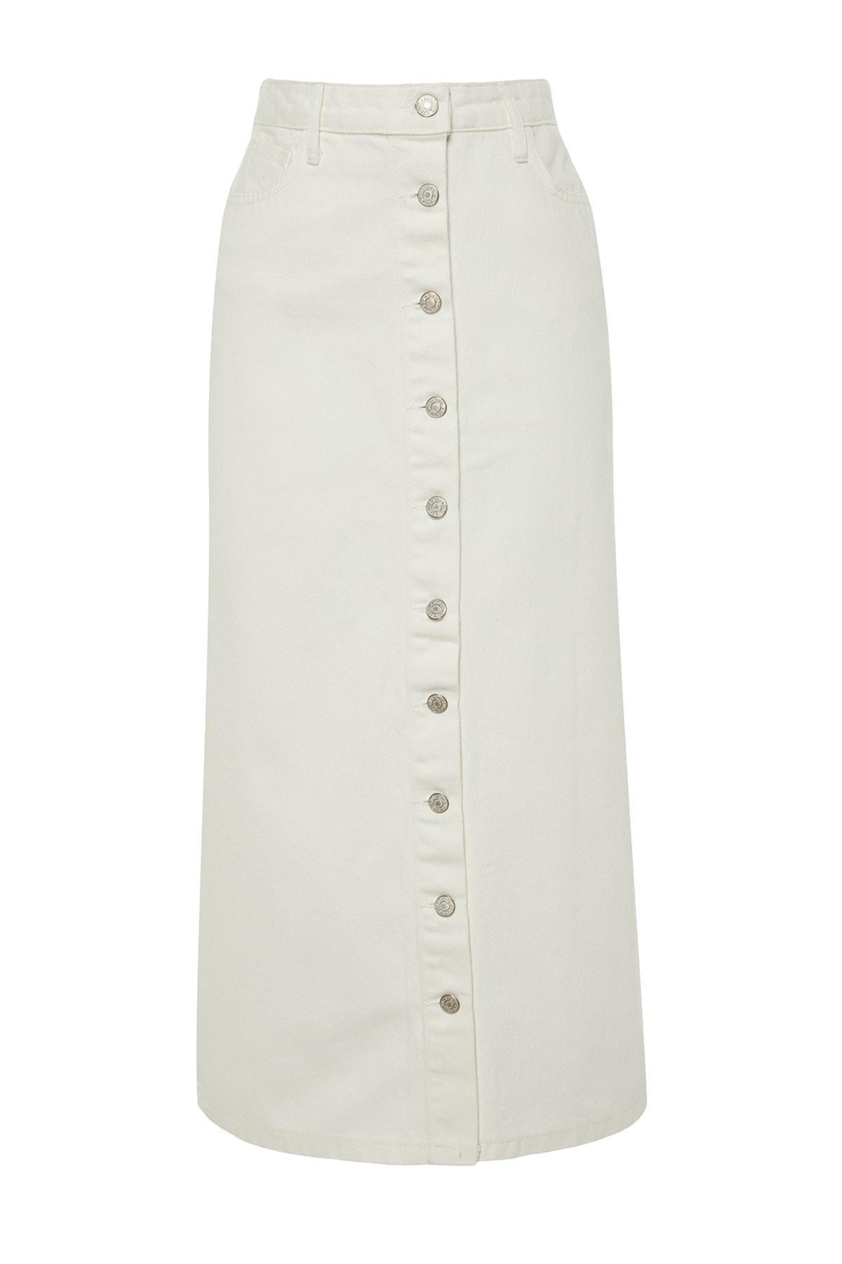 Cream Maxi Skirt, , large image number 6
