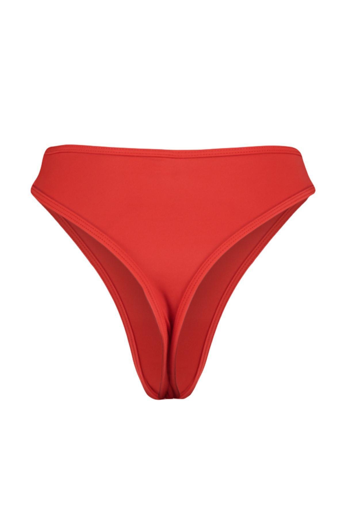 Red High Waist Bikini Bottom, , large image number 7