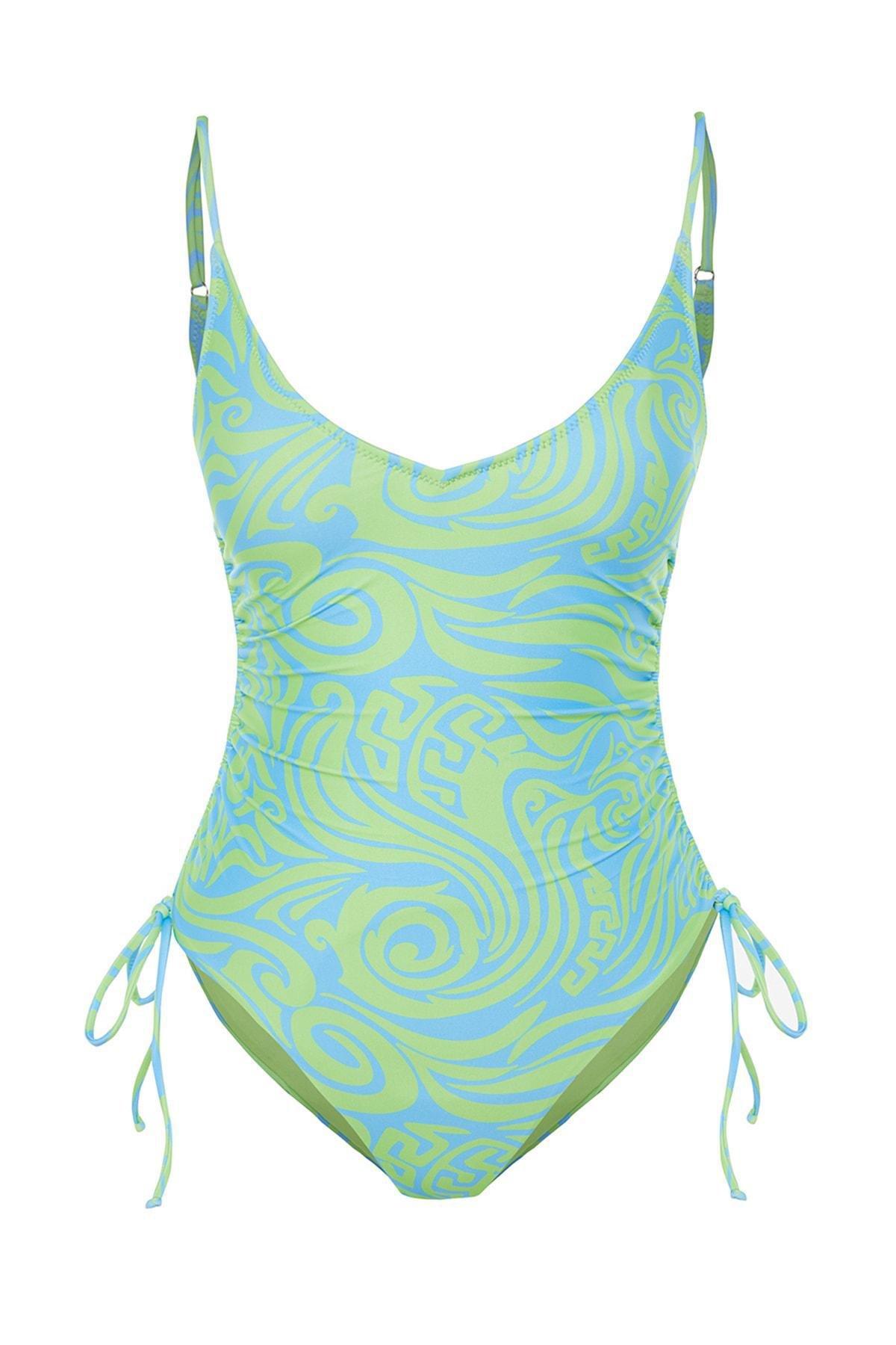 Multicolour Graphic Swimsuit, , large image number 8