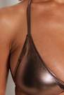 Trendyol - Brown Fitted Bikini Top