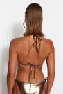 Trendyol - Brown Fitted Bikini Top
