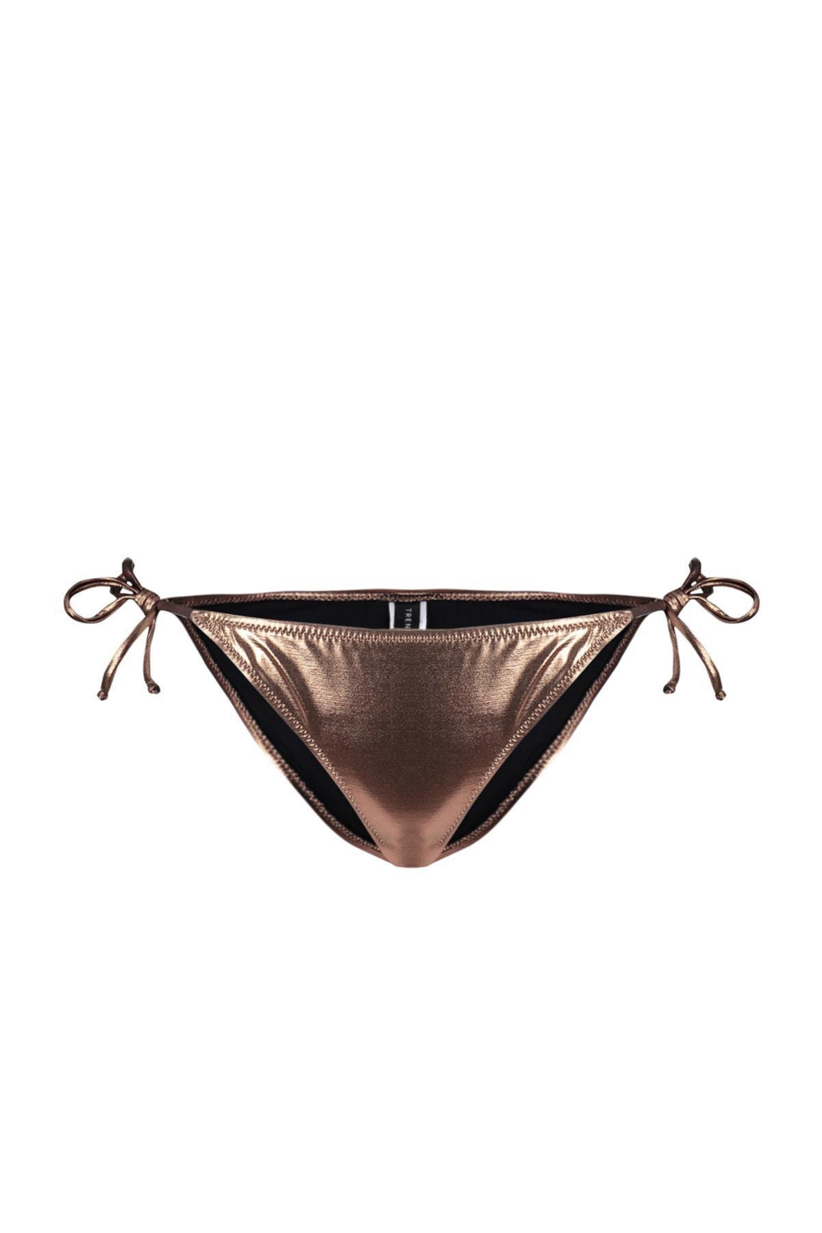 Brown Mid Waist Bikini Bottom, , large image number 6