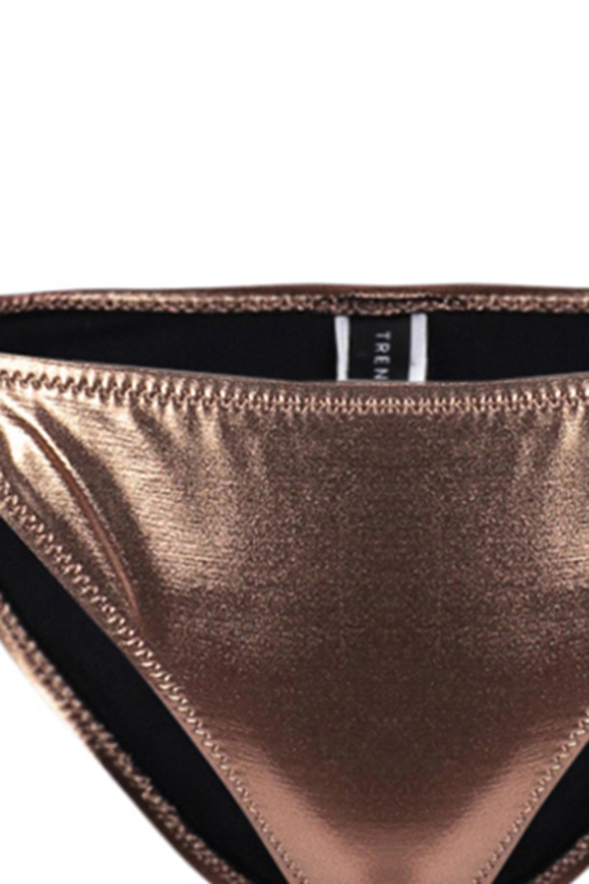 Brown Mid Waist Bikini Bottom, , large image number 7
