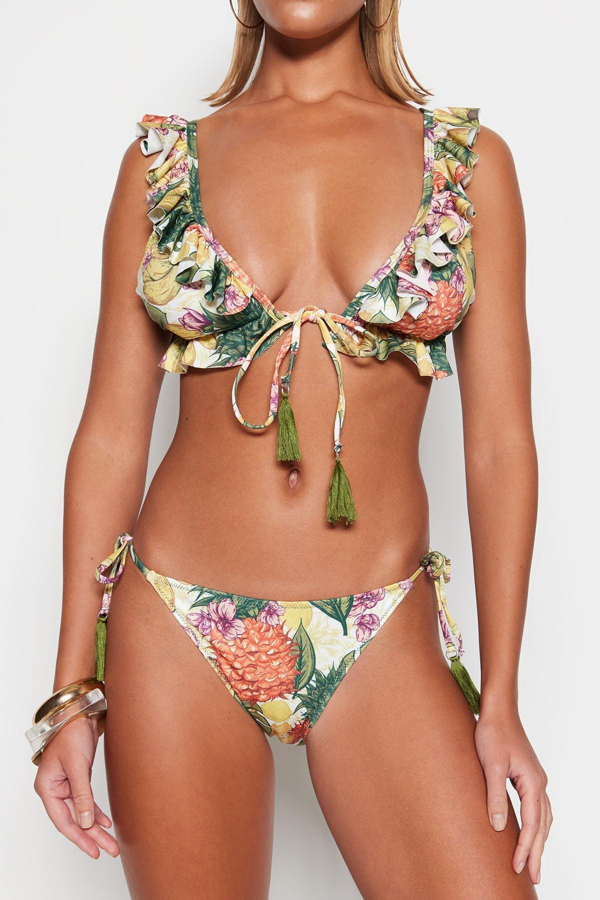 Multicolour Floral Bikini, Set Of 2, , large image number 3