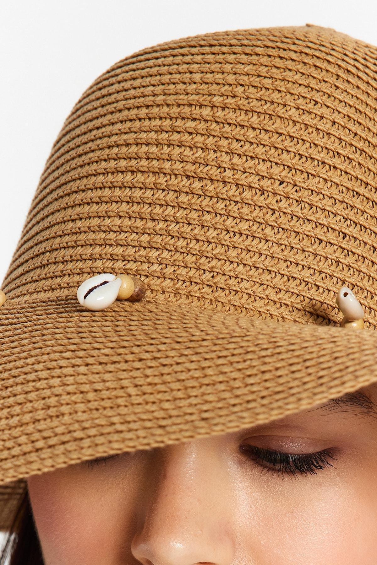 Brown Casual Hat, CAMEL, large image number 3